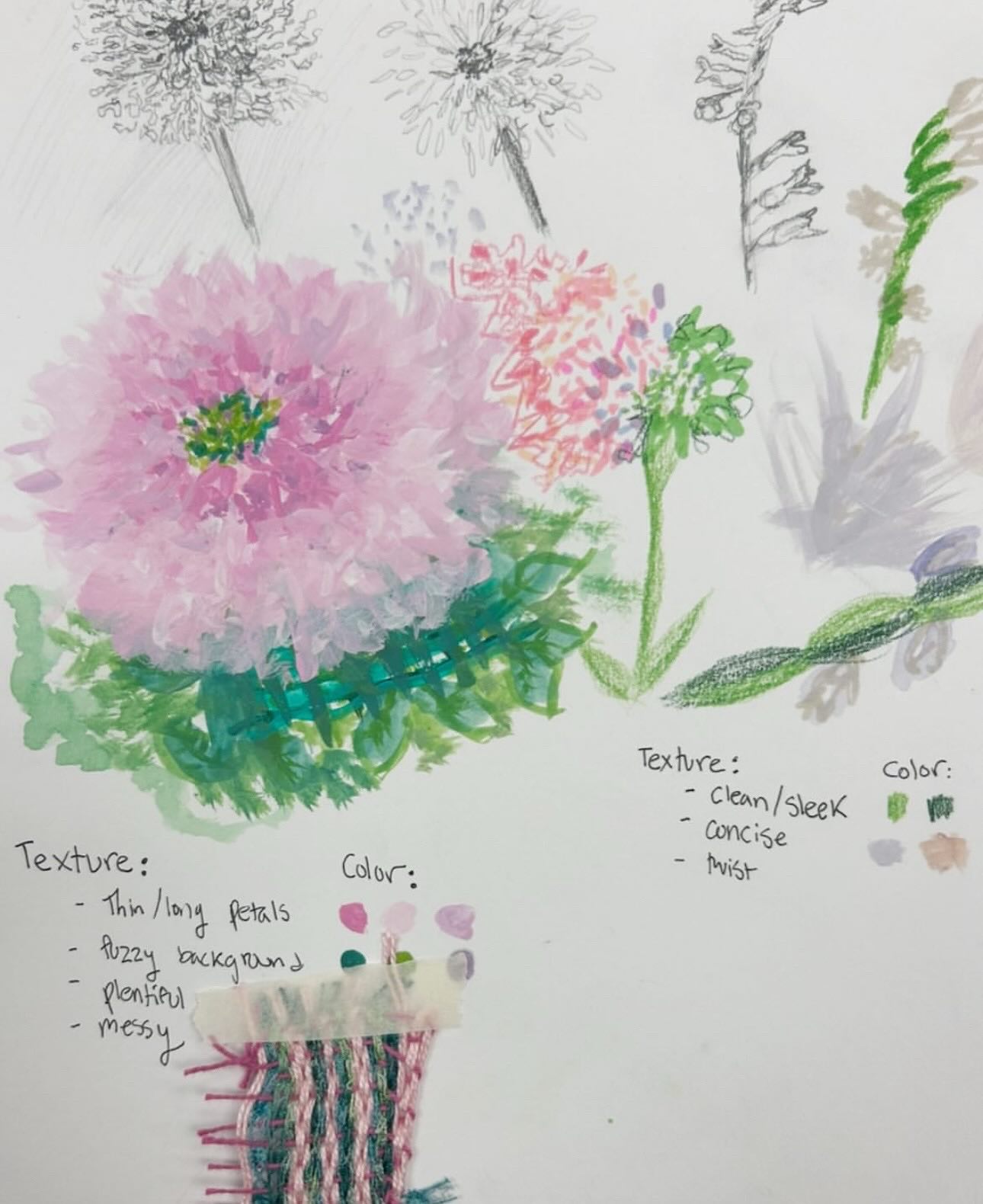 Things first-year fashion and textile design students did? That
In FTD 105, students took hand-woven samples and used texture mapping to create digital designs.