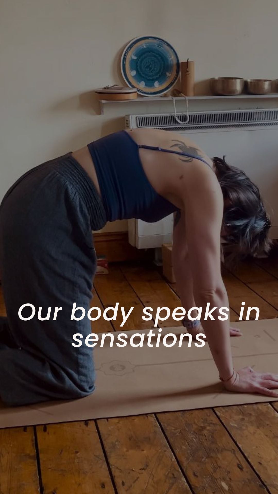 ~ our body speaks in sensations ~
The wisdom of the body is limitless. We are living organisms with patterns recorded in our cells, organs, muscles. Our body often knows before our mind can understand.
A few months ago I started accessing sensations in my body that were linked to anger never expressed before, never accessed before. I would say to myself that I don’t really get angry.
In the last few days, I am accessing again some of that anger. Suddenly my body feels tension and I feel my jaw clenching. I don’t fully understand what my body is doing. Yet I know the body is wise. So I choose to honor it and learn from it. Recently I made this intention to connect with any ancestral pain/trauma that might be held within my body. Somehow I sense that there is a connection between my anger/tension and my ancestors - a deeply rooted tension that didn’t get expressed before. Perhaps by the women in my linage.
My share is an invitation for you to be curious about your body’s whispers without forcing anything.
These insights can only come to the surface where the time is right, when we are ready to hold space for them.
With love,
Anna
#somatics #yoga #therapeuticyoga #anger #sensations #bodywisdom #mindbodyconnection #somaticcoaching