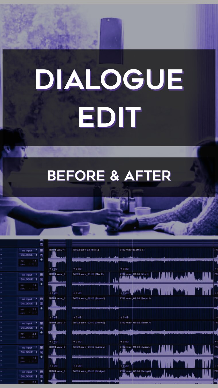 Before & After: Can you hear the difference?
This clip from the short film El Secreto (@elsecretomovie) was recorded in an active restaurant with crowd chatter, music, and traffic bleeding into the actors’ lines.
Before: Raw production audio straight from set, completely untouched.
After: Careful editing, cleaning, phase alignment, and mixing to help bring clarity and focus to the performance. Also added additional ambience & SFX to help flesh the scene out.
#DialogueEditor #DialogueEditing #audiopost #audiopostproduction #postaudio #soundediting #filmsound #filmproduction #productionsound #beforeandafter #filmaudio