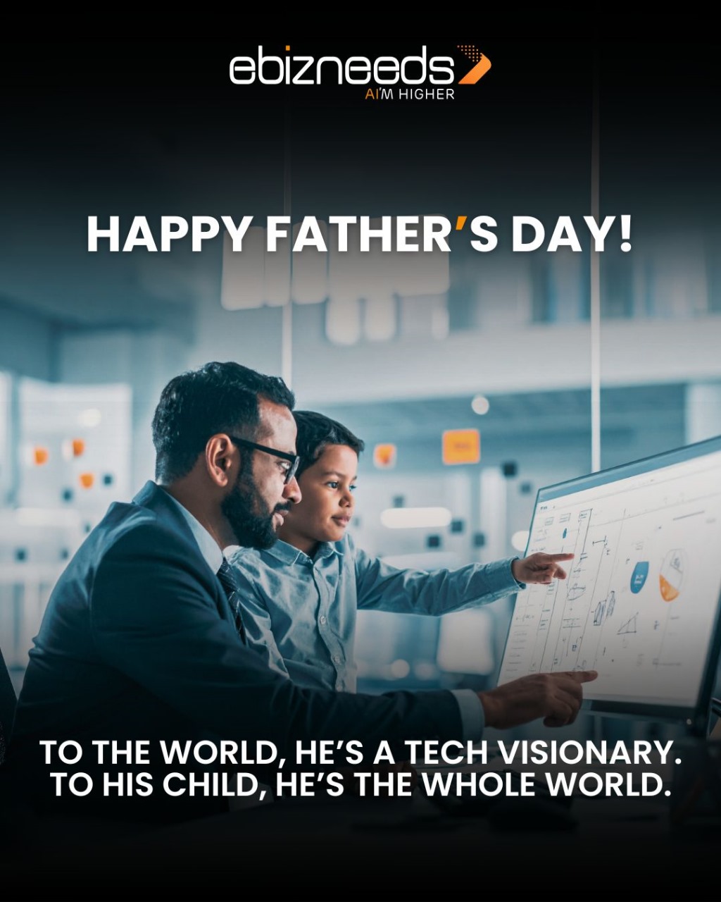 At ebizneeds, we believe great solutions come from understanding real problems. So do great fathers. This Father’s Day, we celebrate the original troubleshooters— the dads who simplify life, lead with logic, and solve with love.
Happy Father’s Day!
#EducatingTogether #FathersDay2025 #FathersDay #ThankYouDad