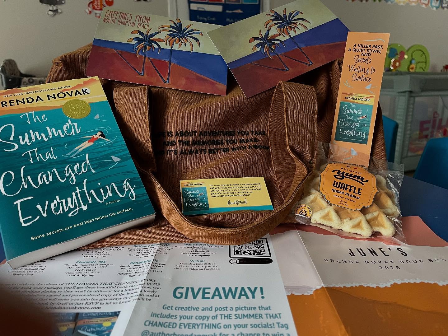 📦 Just received my June @brendanovak Book Box and I’m in love! 😍
It’s filled with summer magic—starting with her newest release THE SUMMER THAT CHANGED EVERYTHING! ☀️📖 I can’t wait to dive in!
Also tucked inside this gorgeous box:
🧇 A delicious gourmet waffle
📚 Adorable bookmarks
📝 Sweet note cards
👜 And a stunning tote bag perfect for beach days and book hauls!
Thank you, @brendanovak, for curating another box of joy! 💛 This truly is the summer that changed everything!
#BrendaNovakBookBox #SummerReads #BookLoverJoy #TheSummerThatChangedEverything #BookMailDay #UnboxingJoy #BookishGoodies #authorbrendanovak