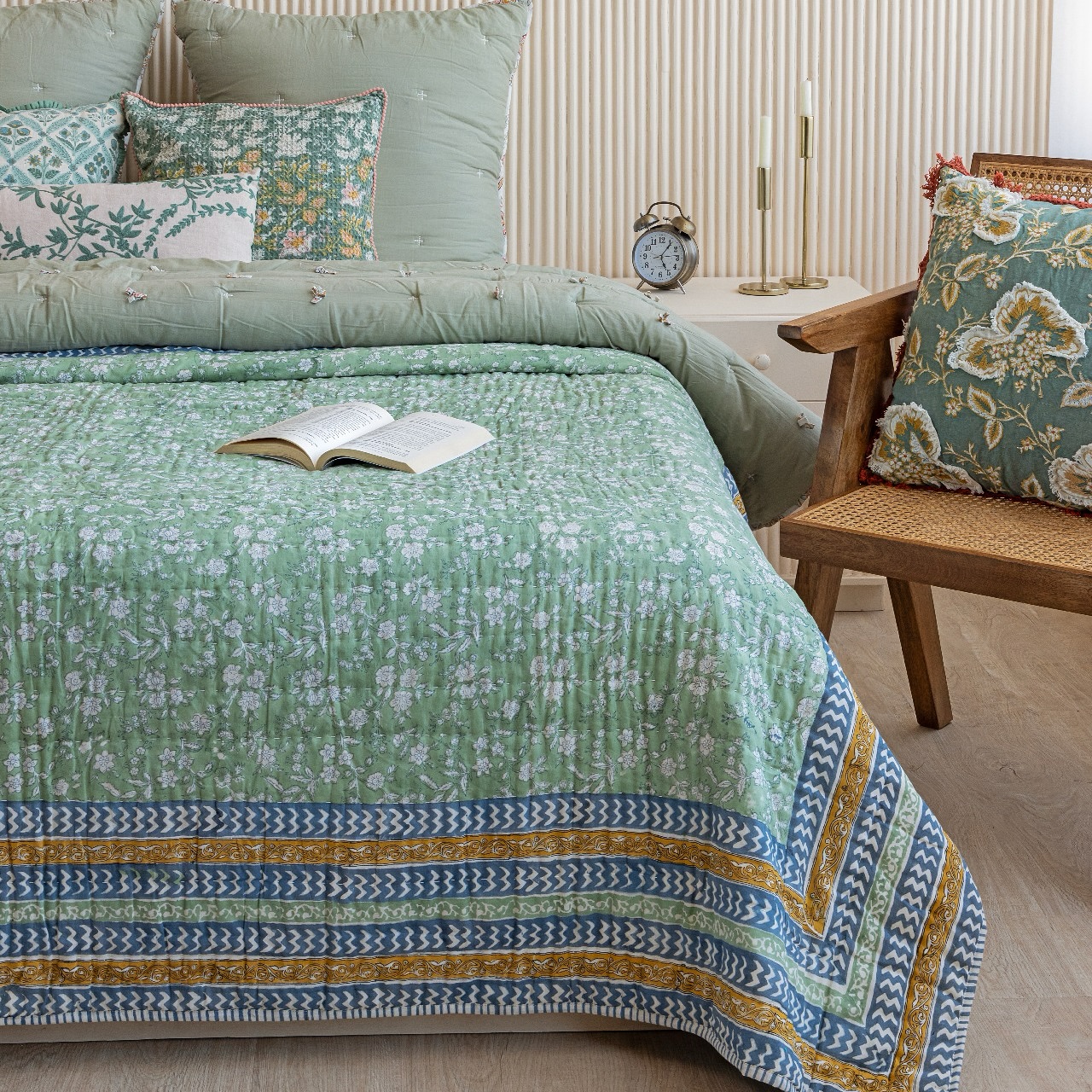 Soft, detailed, and made with care.
This quilt is 100% cotton and brings together block printing, embroidery, and quilting, all in one piece.
We love mixing techniques to create something different, something that feels just right.
#CottonQuilt #MadeWithCare #BlockPrintLove #HomeTextiles #CraftedInIndia #ExportQuality #QuiltSeason #EverydayComfort