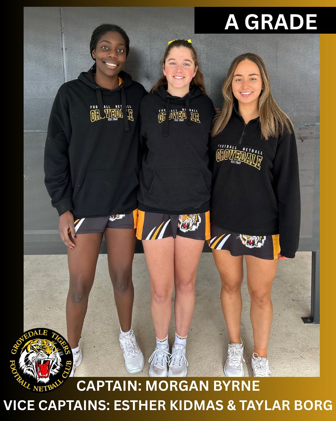 Meet our 2025 Senior Netball Leaders! 🖤💛 Congratulations ladies - all the best for the remainder of the season!