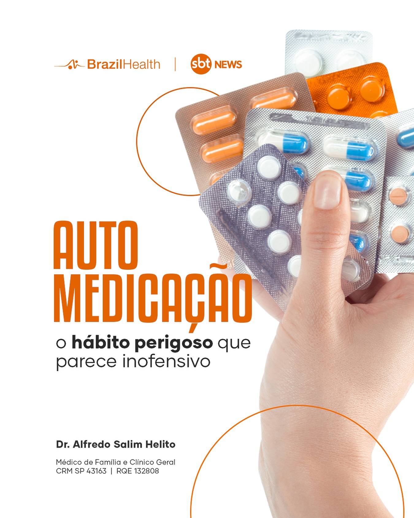 Sentiu uma dorzinha ou um mal-estar e já correu para a farmácia ou pediu indicação? A automedicação é um hábito comum, mas pode ser extremamente perigosa.
O que parece uma solução rápida e inofensiva pode esconder riscos sérios à sua saúde, desde reações adversas até o mascaramento de doenças graves.
Em um artigo exclusivo publicado na SBT News, o clínico geral Dr. Alfredo Salim desvenda os perigos da automedicação.
📲 Proteja sua saúde! Entenda os riscos da automedicação e quando buscar ajuda profissional. Acesse o artigo completo no link da bio!
Dr. Alfredo Salim
Clínica Médica
CRM SP 43163 | RQE 132808
#Automedicação #Saúde #Perigo #Medicamentos #ClínicaMédica #DrAlfredoSalim #CuidadoComASaúde #Riscos #NãoSeArrisque