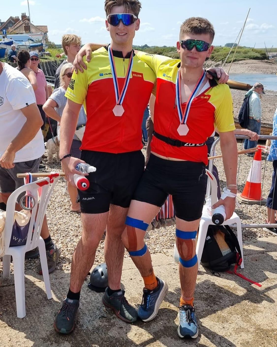 RNLI volunteers Olly and Oscar competing this time