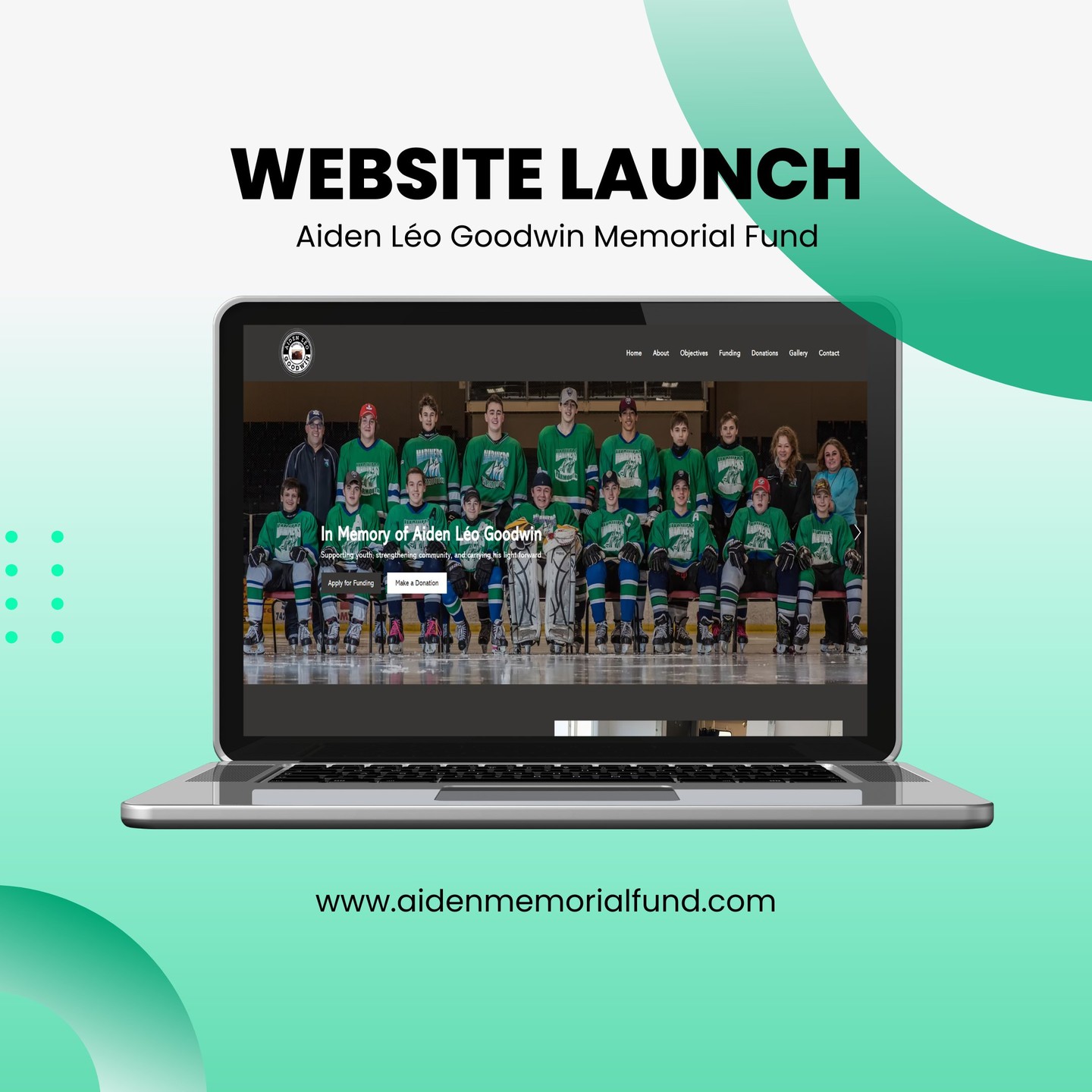 We’re honoured to share the launch of the new website for the Aiden Léo Goodwin Memorial Fund—a tribute to Aiden’s legacy and a platform dedicated to supporting youth, inclusive sports, and food security in Nova Scotia.
Learn more about the project at boostflow.ca/news