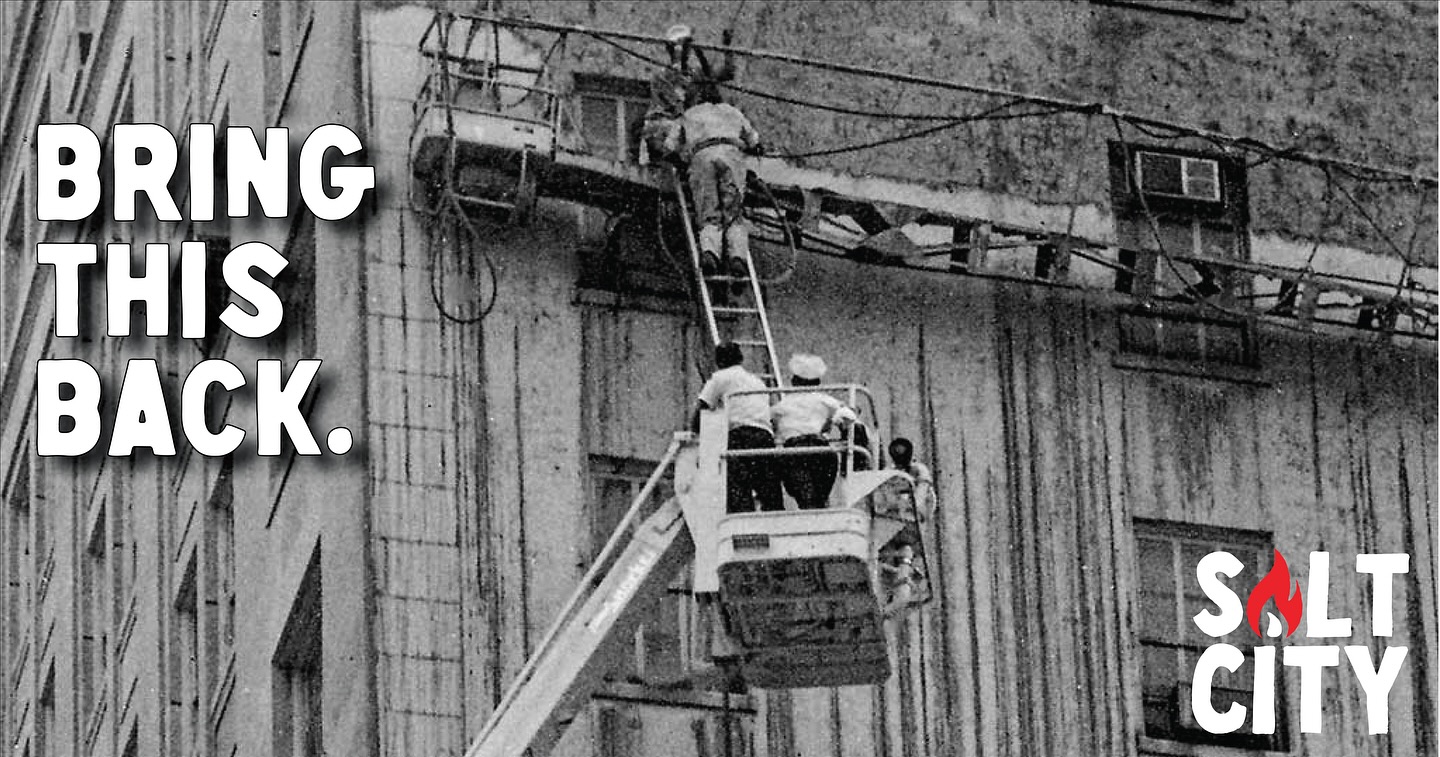 Make the job about them. Sometimes you have to think outside the box to make things happen. Here’s an old school ladder splice I came across, bonus points because it’s out of a Snorkel bucket. #saltcity #ghettofireman