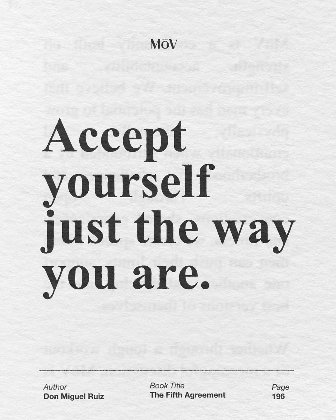 Peace begins with acceptance.
When you accept yourself just as you are, the judgment quiets. The tension fades. And when you accept others the same way, conflict has no place to live.
This truth from The Fifth Agreement by @donmiguelruiz and @donjoseruiz is a reminder that real freedom comes when you stop fighting yourself and start embracing what is.
Stop scrolling. Read a book.
#TheFifthAgreement #DonMiguelRuiz #DonJoseRuiz #SelfAcceptance #InnerPeace #LetGoOfJudgment #ReadMore #PersonalGrowth