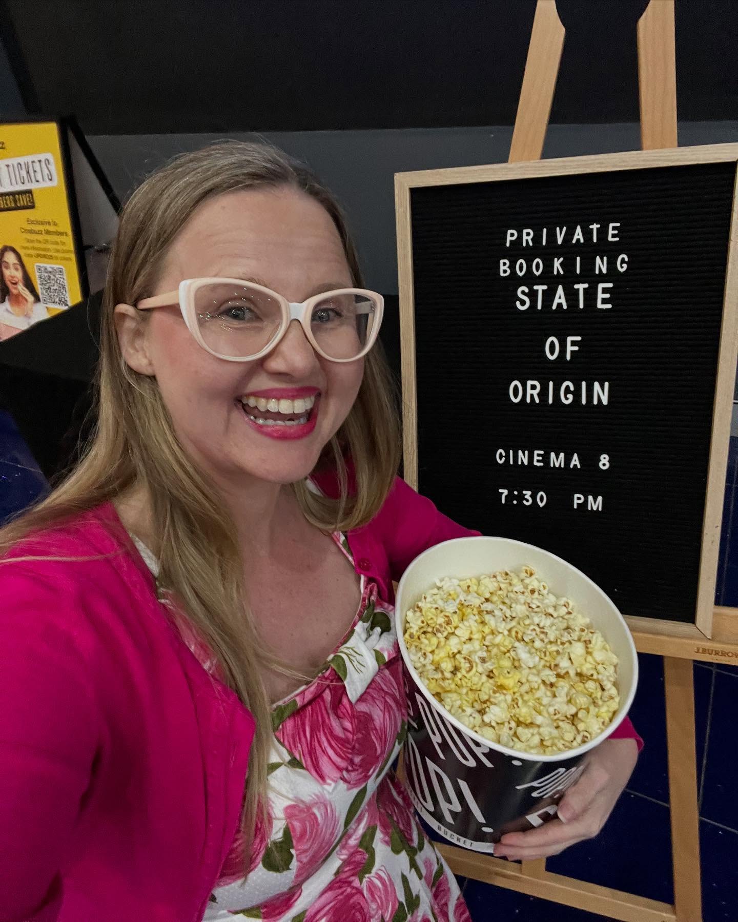 State of Origin on the BIG SCREEN with @thegabbabranch @qldlabor - thanks for having us @event_cinemas 🎬