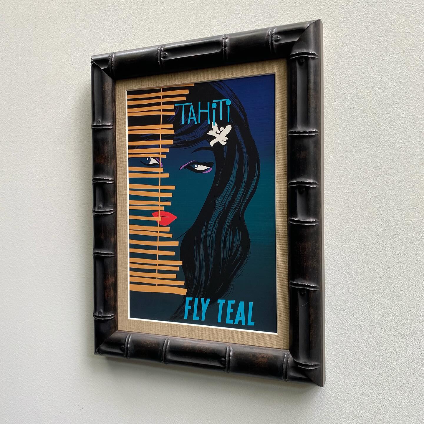 Just a replacement mat board for an existing frame our client had us make for his Fly Teal mini print. Will be looking lush in the Tiki Room!
#tahiti
#flyteal
#tikiroom
#tikibar
#bambooframe
#larsonjuhlnz
#nzframers