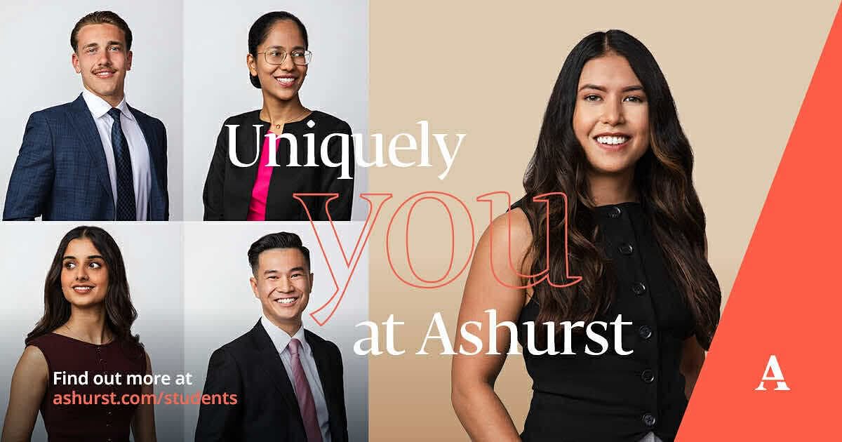 Join Ashurst for their Sydney Summer Clerkships – The Inside Word webinar. You’ll discover information about Ashurst and their Sydney clerkship program. You’ll also hear their team’s top tips for applications, interviews and for navigating networking evenings!
👩⚖️ Hear from the Ashurst team
📚 Learn about Ashurst’s team’s top tips
🗓️ Wednesday, 25 June | 6:00pm
📍 Virtual event – use the link in our bio to register for the event!
This is your chance to connect, ask questions, and get the inside word from the Ashurst team. The panel will include the Senior Manager for Early Careers, Jo Dean, our Co-Head of M&A Tony Damian and 2 of Ashurst’s current graduates.
Don’t miss out— click on the link below to secure your spot!
https://lnkd.in/g96dV86s