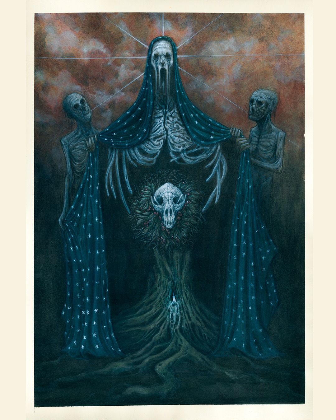 When flesh upon it´s earthly bed
Sprawls corpse-like and untenanted-
Vacant of soul, wich freely flies
Through worlds unknown to waking eyes.
(...)
Aloft in heaven each starry sign
Flickered fantastic and malign,
Whilst voices from the gaping deep
Bade me assauge my woes in sleep.
(...)
«O Moonlit, Mount-marked Moor of death,
Renew thy reign! The lethal breath
Is balm elysian to the soul
That sees the light and knows the whole.»
H.L.P.
"Hasta siempre" y "hasta nunca" significan la misma cosa; en la inexistencia nadie sufre.