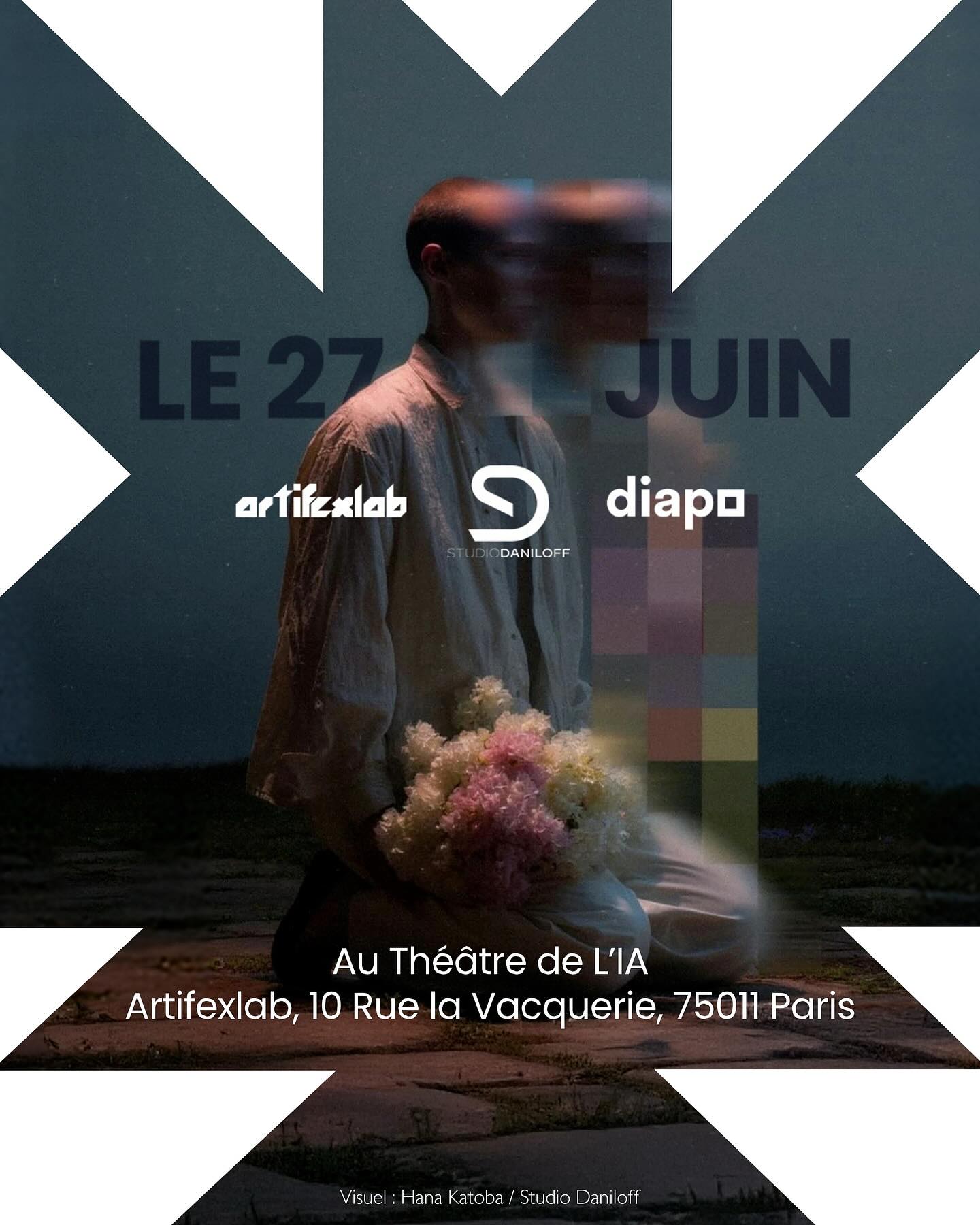Une soirée, trois visions, un même élan :
L’art numérique s’impose dans les imaginaires de l’art contemporain.
Le 27 juin au Théâtre de l’IA (Paris) : Artifexlab, Diapo et Studio Daniloff s’unissent pour une soirée unique entre création artistique et innovation numérique. Œuvres curatées, rencontres et perspectives autour d’artistes émergents comme LeMoon, Bambie Lou, Hana Katoba ou Benjamin Bardou. Un manifeste collectif pour penser le futur de l’art digital.
Horaires: de 19h à minuit / entrée libre
Adresse: Artifexlab, 10 rue de la Vacquerie, 75011 Paris
Réservez c’est gratuit !
https://lnkd.in/eeq2ZQZn
Bar ouvert / boissons et tapas maison