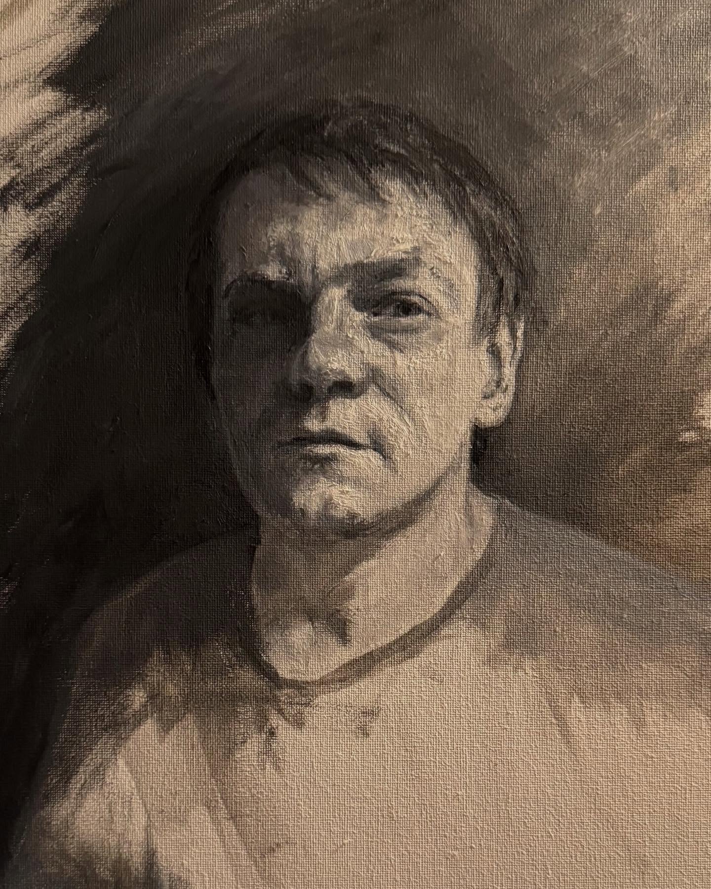 Self-portrait, oil on canvas