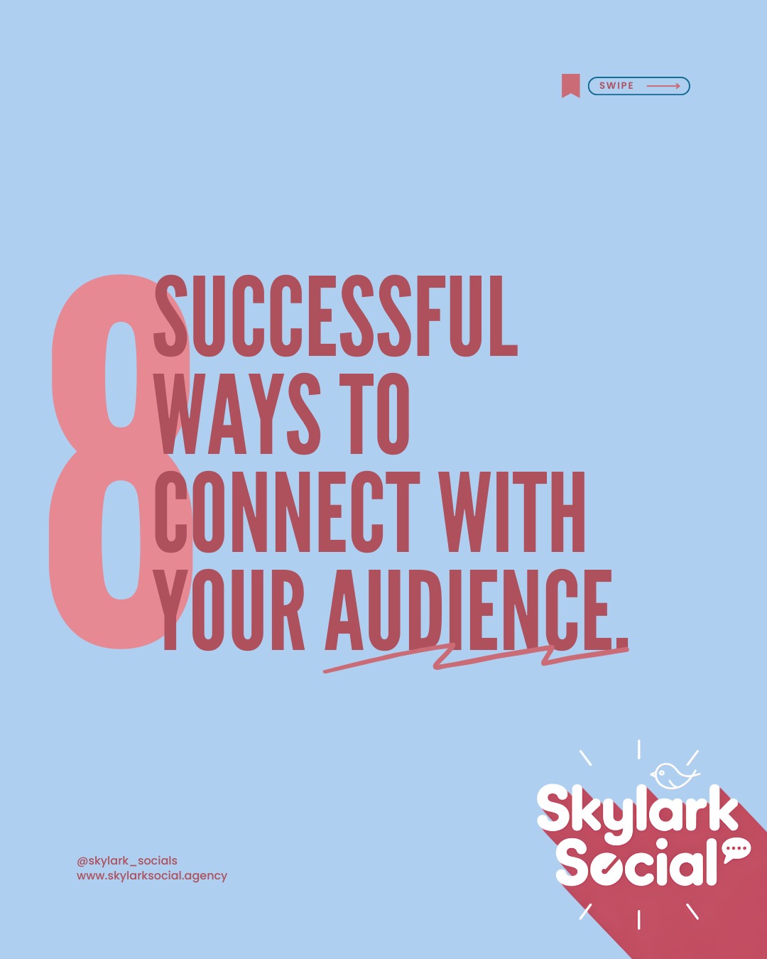 Here are 8 simple ways to engage your audience and grow your brand.
✨ Small changes = big results. ✨
Which one will you focus on first? 👇
#SocialMediaTips #AudienceGrowth #ContentStrategy #SkylarkSocial #SmallBusinessTips