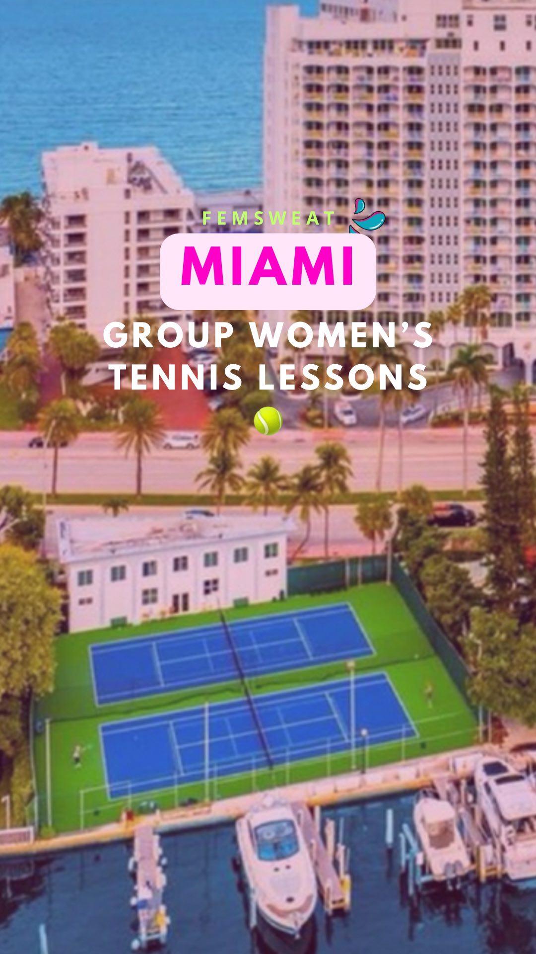 MIAMI 🎾🌴
Our FemSweat group tennis session is officially happening July 3 at 6:30 PM with the incredible @tenniswithneesha ✨
We’ll be learning, rallying, and vibing at the stunning waterfront boutique racquet club, @equalitemiami . Trust us, the views and vibes alone are worth it 😍🌊
The session is beginner friendly, so if you’re brand new to tennis or just want to play in a fun environment, this is for you.
Comment 🎾 and we’ll send you the details!
#miami #miamitennis #miamitennisclub #miamisports #miamiflorida #miamitennislessons