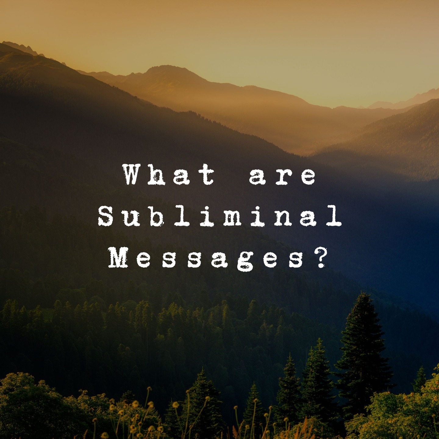 What are subliminal messages? It's simple, they are deliberate (almost invisible) messages that re-wire the way we think and feel.