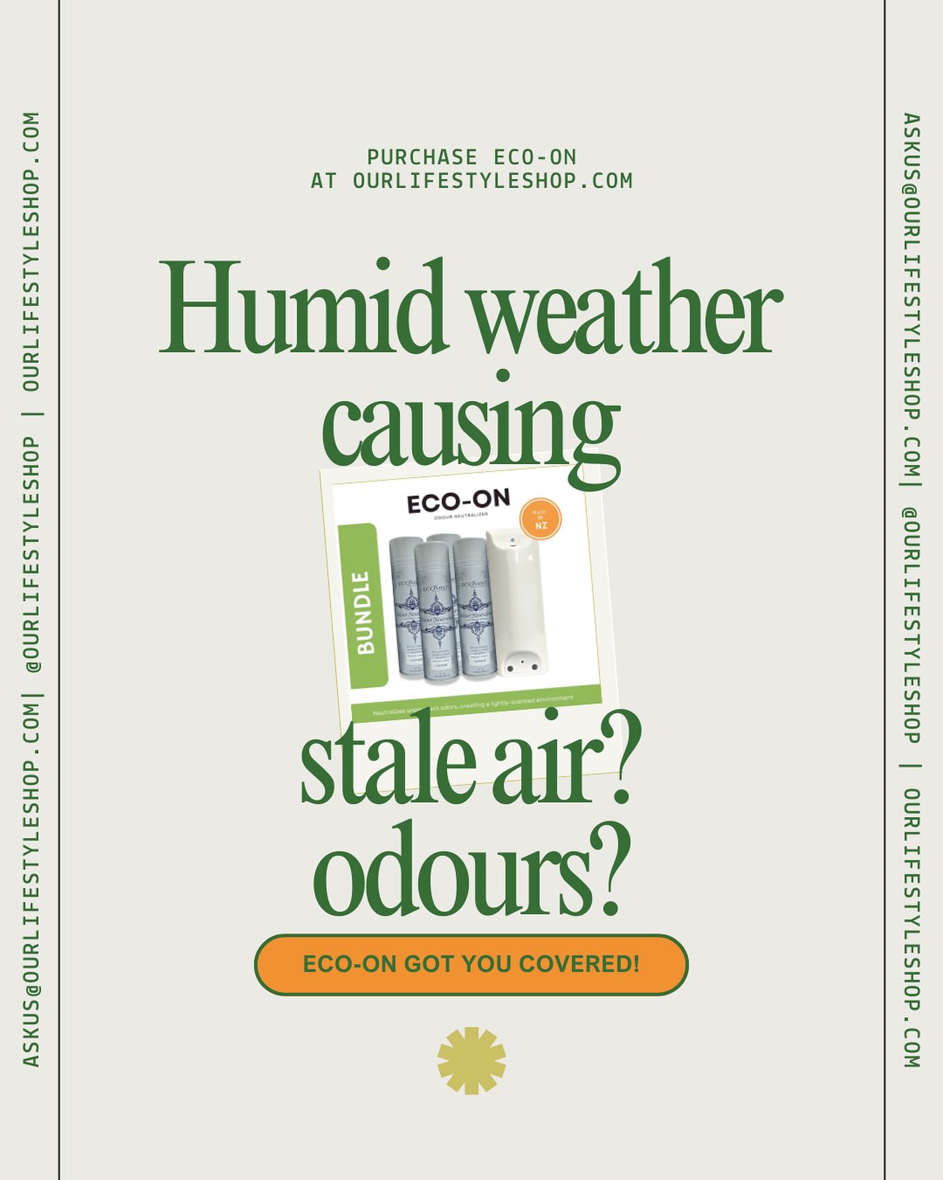 💨Say goodbye to musty indoor air - meet Eco-On, your eco-friendly solution to Singapore's humid days!
✨Neutralises odours, not just masks them
🍃Alcohol-free, pet & kid-safe
🌸Choose your signature scent and stay fresh, naturally.
#cleanliving #humidweather #smellgood #fresh #ourlifestyleshop