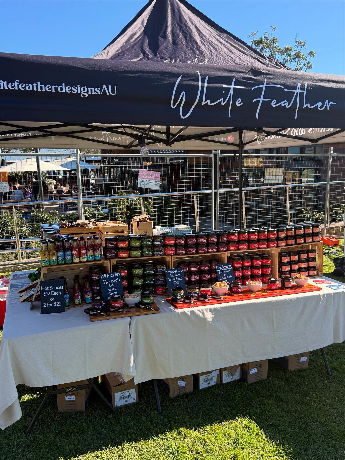 We are here at the @huskissonhotel Beer and BBQ Festival! All set up with our full range of products to take home after a great day of beer, bbq and music! See us on the grass area down near the stage!