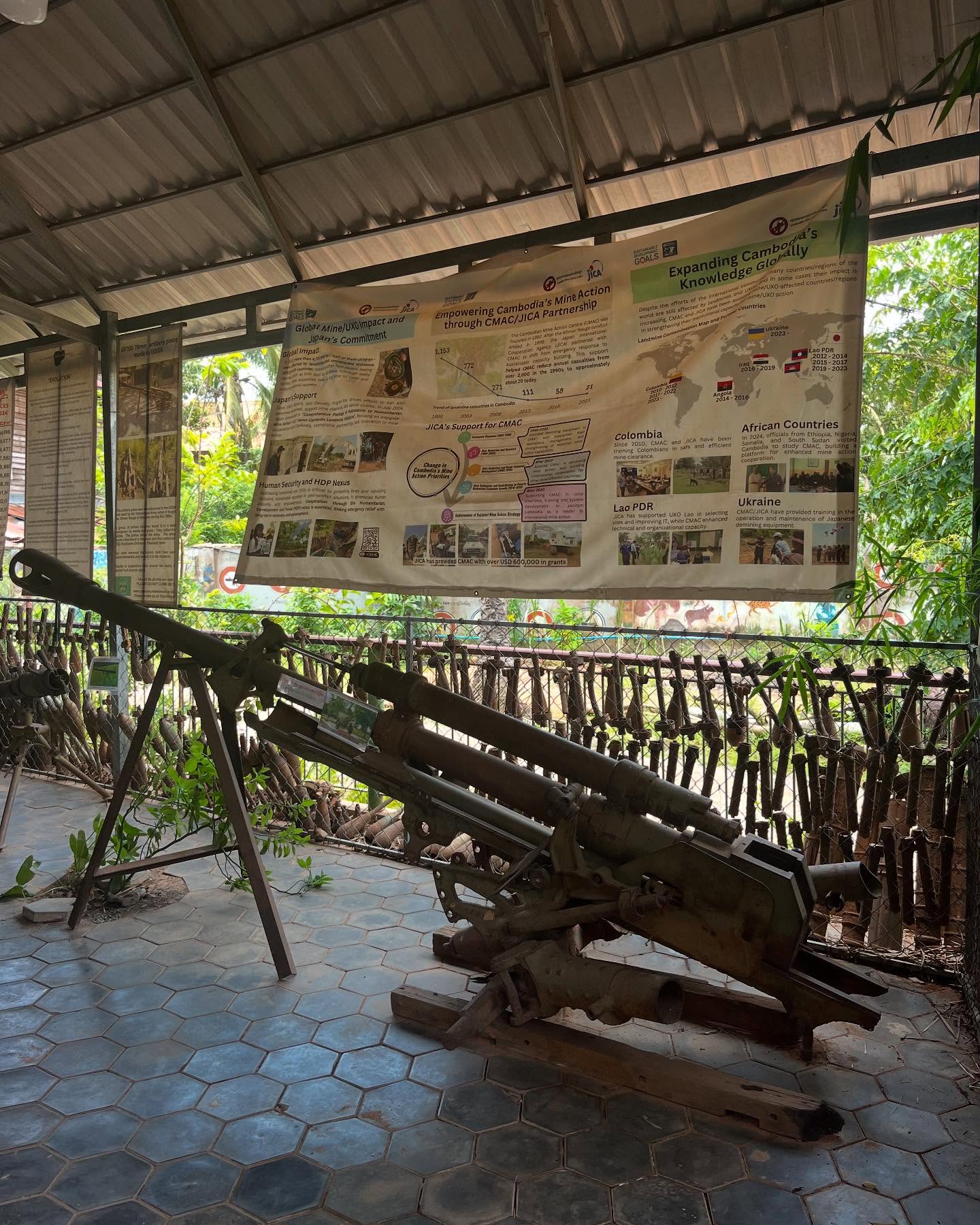 Cambodia Landmine Museum, Siem Reap
Entry: $6 USD
Travel isn’t just about cafés, markets, and “Instagrammable” spots — it’s about learning the stories of the people who live in the places we visit. This museum is one of those places that shifts your perspective entirely.
Founded by Aki Ra, a former child soldier turned humanitarian deminer, the Cambodia Landmine Museum is a powerful and emotional experience. It’s not flashy or designed to sell you souvenirs — it’s raw, real, and deeply human. The museum tells the story of Cambodia’s painful history with landmines, and the continuing efforts to clear them to this day. Over 6 million landmines were left in the ground after the war, and their legacy still affects lives across the country.
What’s even more heart-wrenching and inspiring is that the museum once served as a home for children orphaned or injured by landmines. They were taken in, given shelter and education — a testament to resilience and compassion in the face of unimaginable trauma.
We walked in curious, and left quiet, reflective, and shaken. If you’re in Siem Reap, make space for this. It deserves more attention than it gets — and your $6 goes directly toward mine removal and supporting local communities.
Let’s travel consciously. Let’s learn the histories that still shape people’s lives today. 🇰🇭❤️🙏
If you’re interested you can read more on the following websites:
https://www.cambodialandminemuseum.org/
https://www.cambodianselfhelpdemining.org/
#Cambodia #SiemReap #LandmineMuseum #EthicalTravel #LearnWhileYouTravel #AkiRa #TravelWithPurpose #CambodiaHistory #TravelDeeper