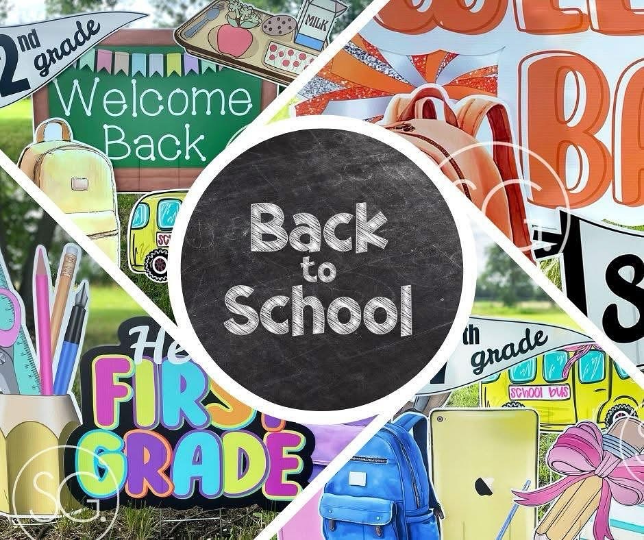 Yes, school just got out but it’s never too early to plan your Back to School sign. Look at this sneak peek of new graphics!
Book your Back to School Sign: www.signgypsiescda.com
#yardsigns #backtoschool