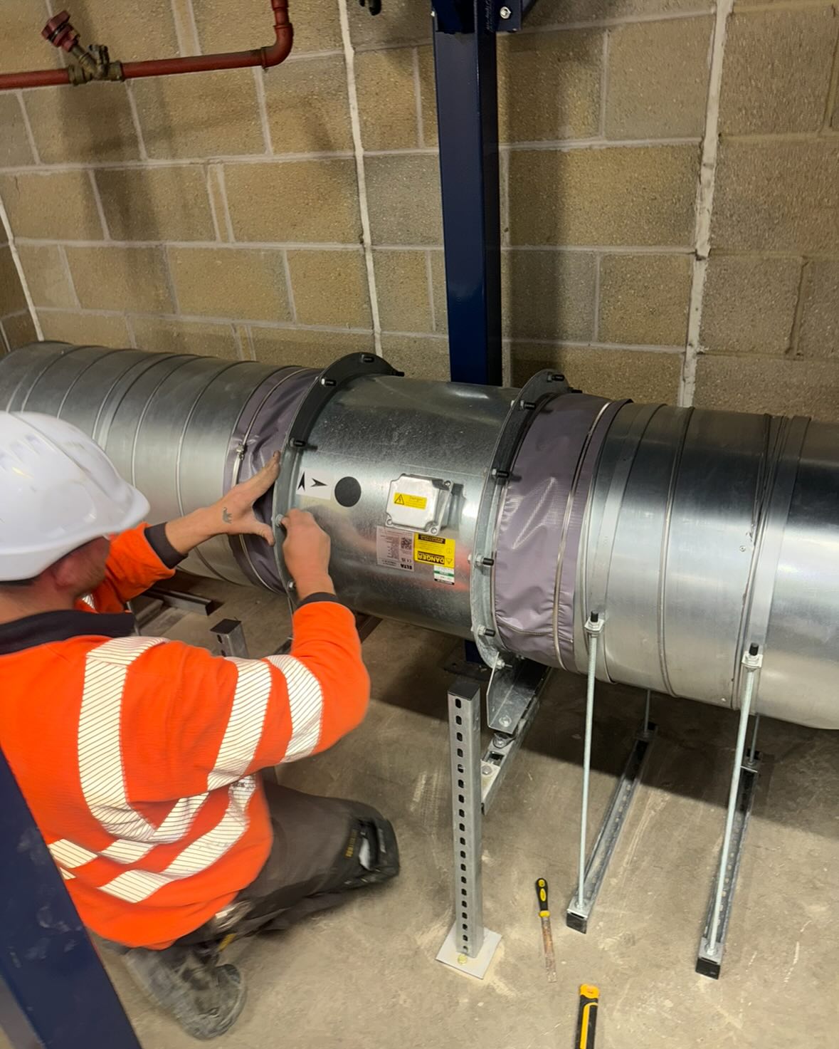 Switch-room extract system tested & commissioned yesterday complete with FDC and controls.