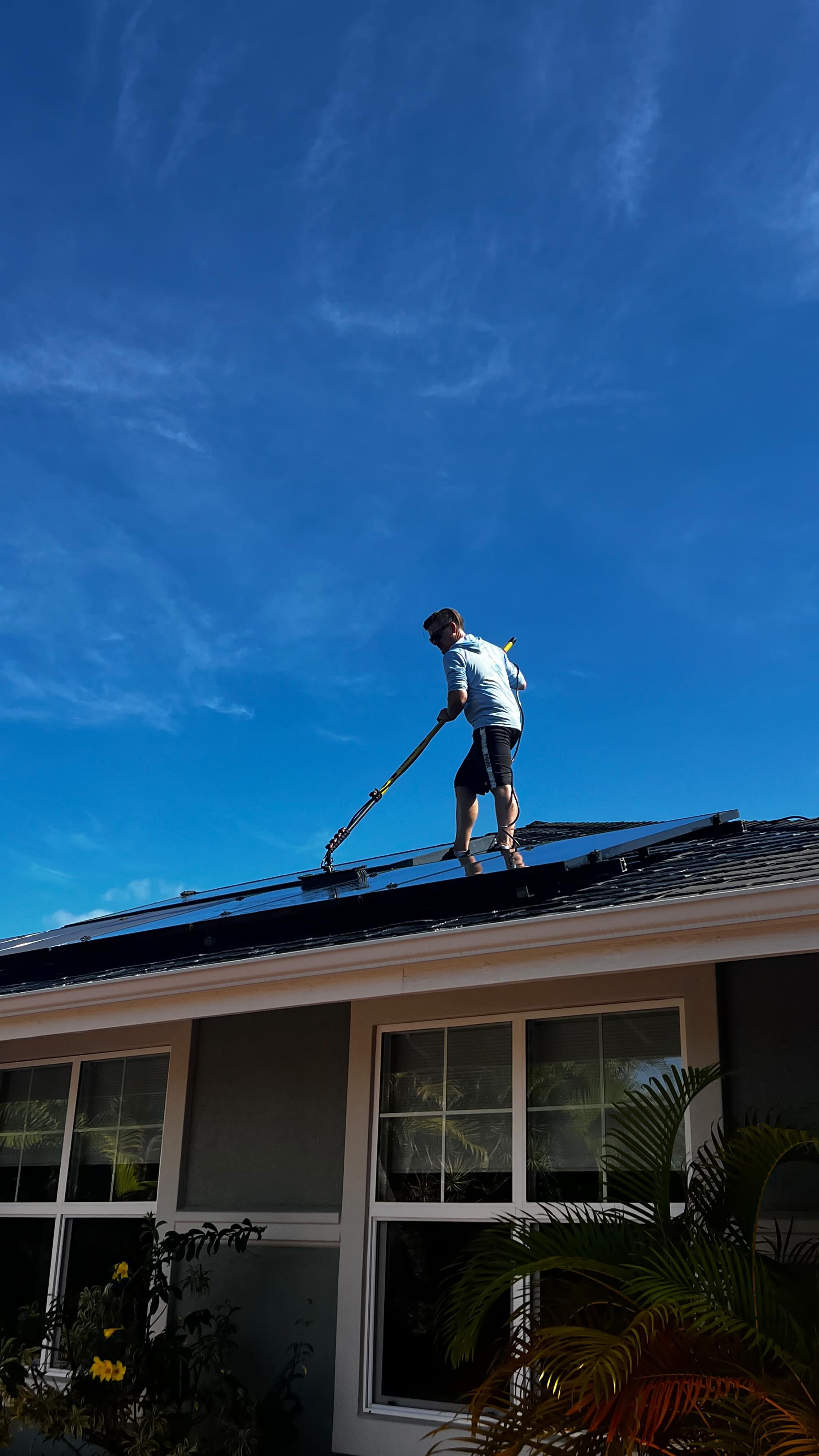 All in a day’s work! 😎 Please enjoy this satisfying look at before and after our solar panel professional cleaning.
🤩🤩🤩
This customer hadn’t had their solar panels cleaned in 10 years. They noticed a drastic decline in energy efficiency. We were honored to get their panels back to looking good and working great!
By the way, rain or a hose doesn’t do this: both of those leave hard water stains to add to the buildup. On the other hand, we use a 4 stage water filtration process and a specialized brush made specifically for solar panels to get that perfect, safe shine ✨
#solarpanelcleaning #mauisolarpanels #solarpanels #energyefficient #hawaiihomes #mauihomes #solarenergy☀️