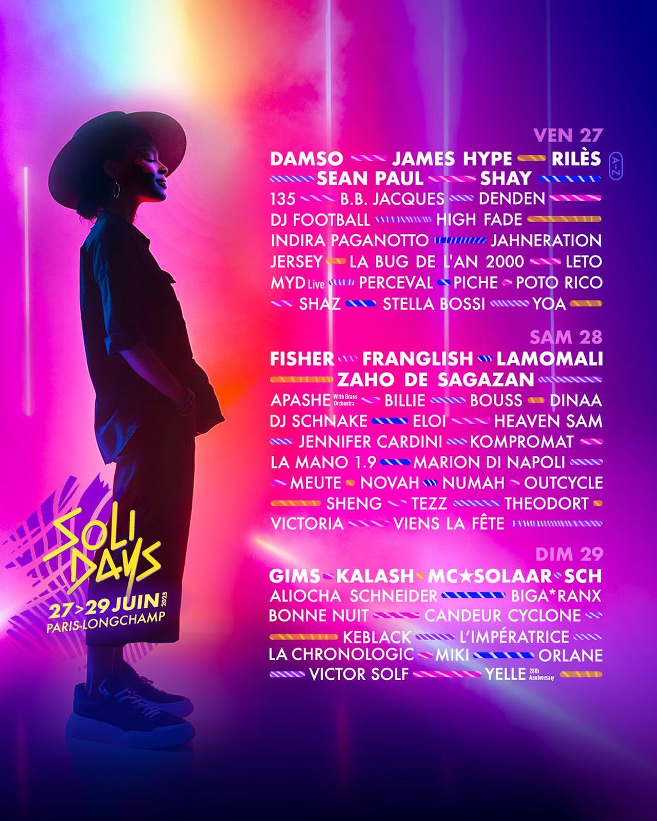 Solidays, Round 2 ! 💥
SoundX est de retour pour cette nouvelle édition du 27 au 29 juin 2025, toujours plus fort, avec le soutien de @rogervoiceapp
Un immense merci pour leur confiance 🙌
On vous attend pour danser et vibrer ensemble 🌞