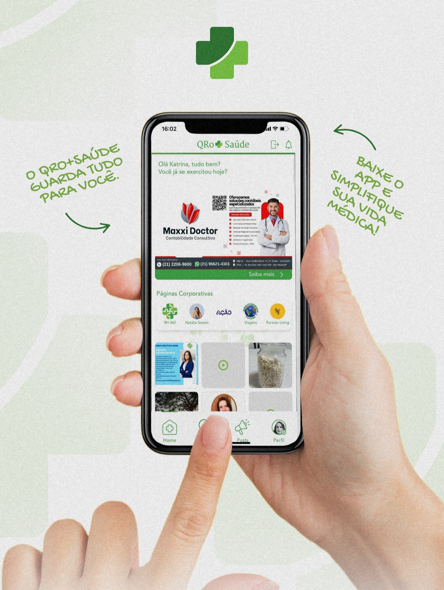 📲 Profissionais de saúde, exames e histórico médico organizados no seu celular!
Chega de pastinhas, papéis perdidos e aquela busca infinita por documentos. Com o QRo+Saúde, você tem tudo reunido em um só lugar com segurança, agilidade e fácil acesso sempre que precisar.
✅ Mais praticidade no dia a dia
✅ Seus dados protegidos
✅ Sua saúde sob controle
Baixe o app!
📲 Clique no link da BIO
.
.
.
.
.
.
\#Qro+Saúde #Aplicativo #Medicina #Saúde #RedeSocial #Enfermagem #ÁreaDaSaúde #inovação