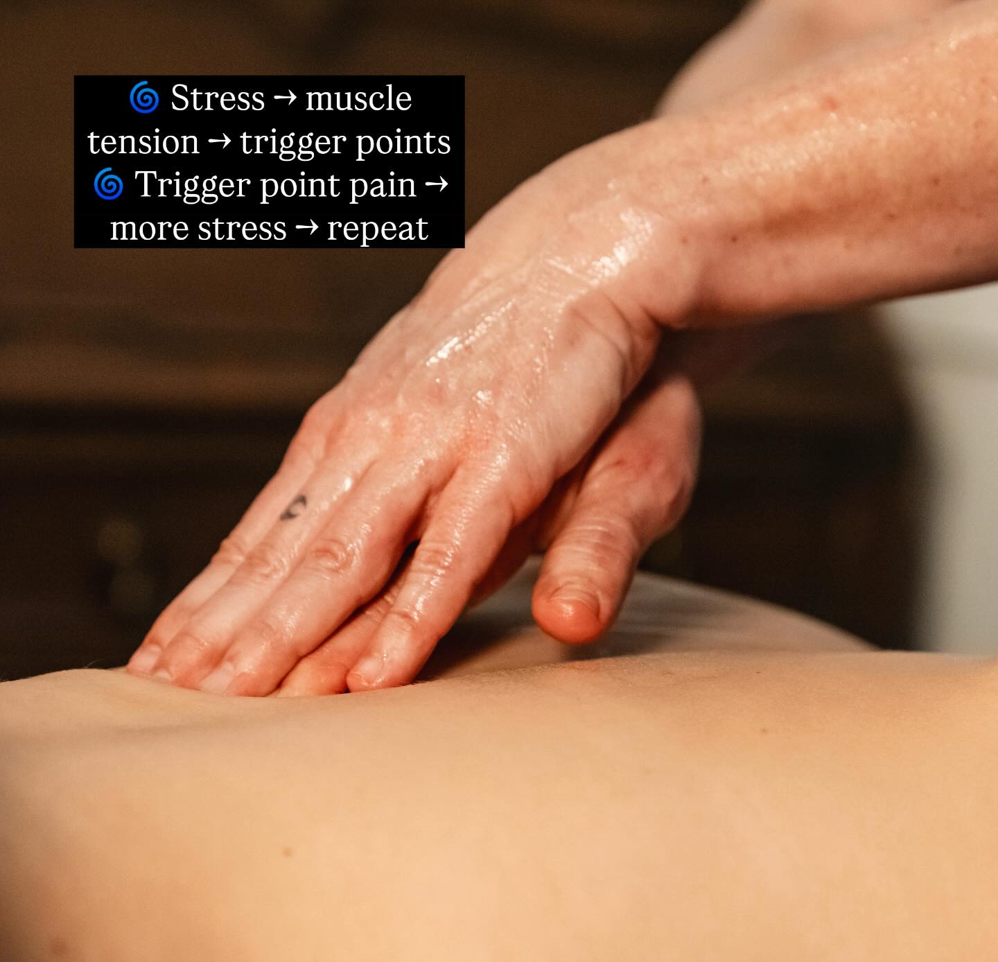 🌿 What’s your back holding onto?
When working a client’s back, particularly along the erector spinae muscle either side of the spine, it’s not unusual to discover trigger points - tight, tender spots in muscles and fascia - that tell a deeper story than simply poor posture or long hours at a desk.
Trigger points can also often hold:
✨ Old stress and tension
✨ Unprocessed emotion
✨ Patterns your body has been carrying for years
And in a frustrating loop, they can also contribute to even more stress and tension.
🌀 Stress → muscle tension → trigger points
🌀 Trigger point pain → more stress → repeat
Sometimes all it takes is the right pressure, the right breath, the right moment, and your body finally says “I’m ready to let this go.”
If you’ve been feeling tension in your back that you can’t just stretch away, it might be time to help your back to let go.
📩 DM me to book your massage and help your back let go of physical and/ or emotional tension.
#massagetherapywestsussex
#triggerpointtherapywestsussex
#erectorspinaereleasechichester
#backmassagewestsussex
#somaticreleasewestsussex
#thebodykeepsthescore