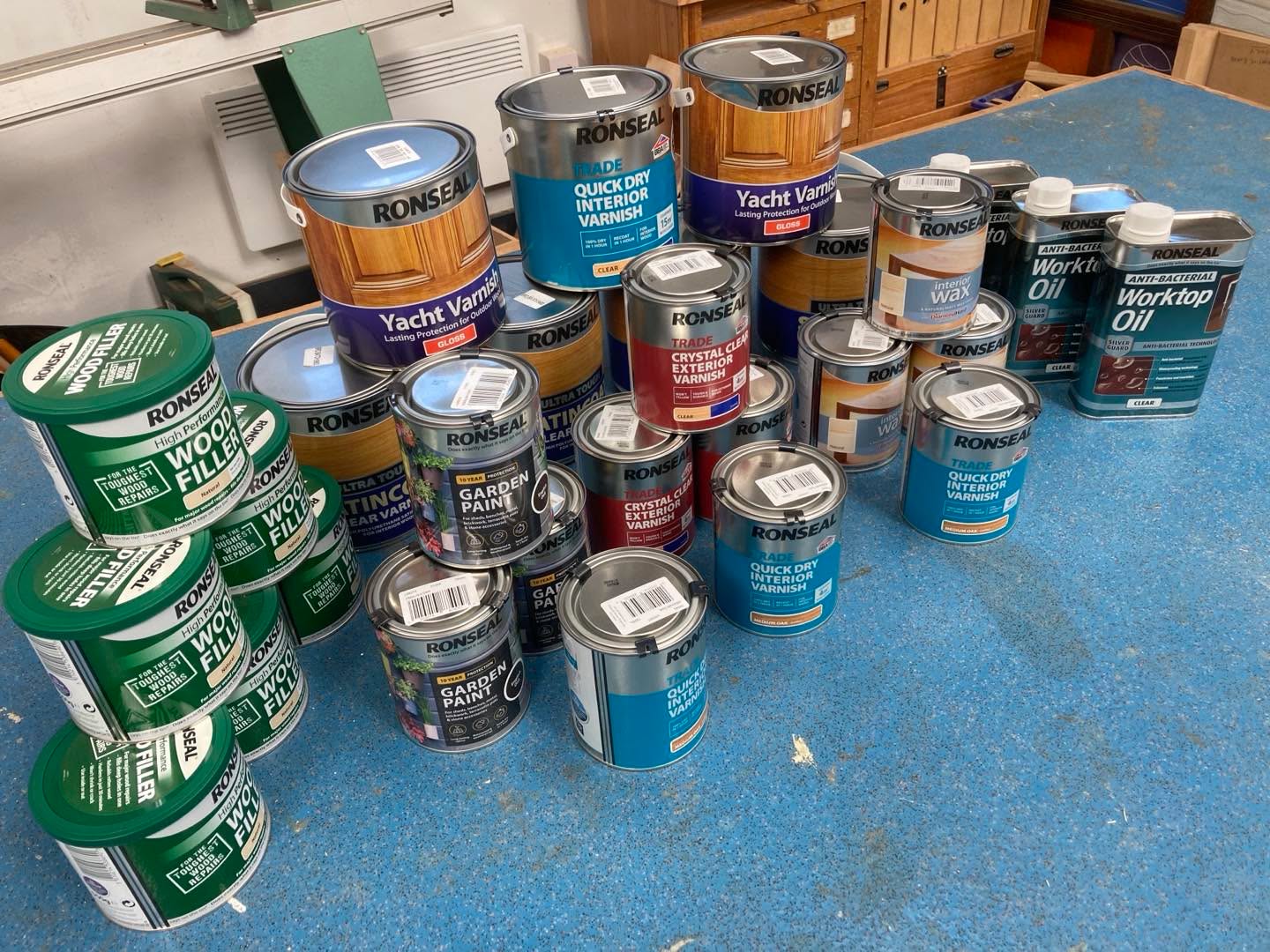 Great support from Ronseal with a dgreat onation of a selection of their products. We hope to share the goods with other Sheds in our area.