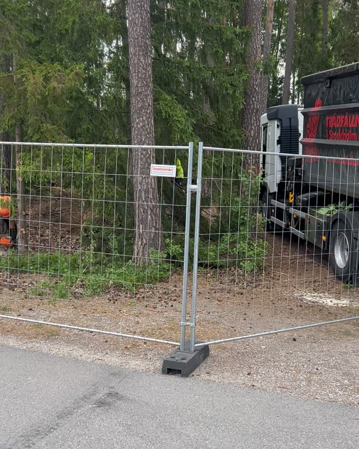 Motorsågarna går för fullt på nystartat projekt i Älta.