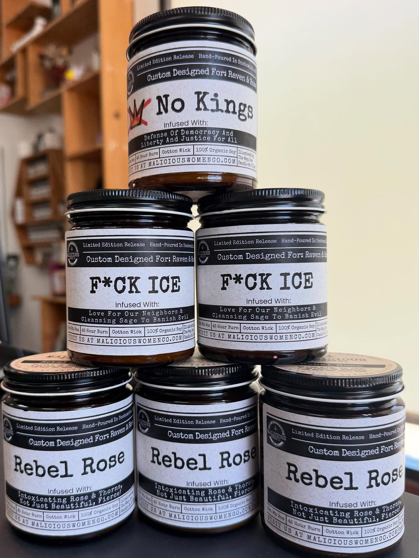 Candles for burning down the patriarchy are in! We needed a little pick me up after recent world events and decided custom candles that include a donation for @eastbaysanctuary were exactly what we needed. Keep the flame of justice burning in your heart ❤️