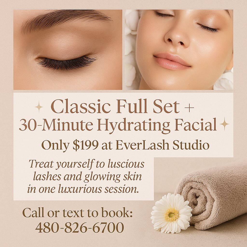 “Summer Special”
Book a beautiful set of natural lashes and get pampered with a exfoliating/hydrating facial all for $199!!
#skinscript
#skincare #beautyregimen #skin #lashes #lashextensions #ᴄʟᴀssɪᴄʟᴀsʜᴇs #summervibes☀️ #scottsdalelashes #lashbosses #beautyboss
