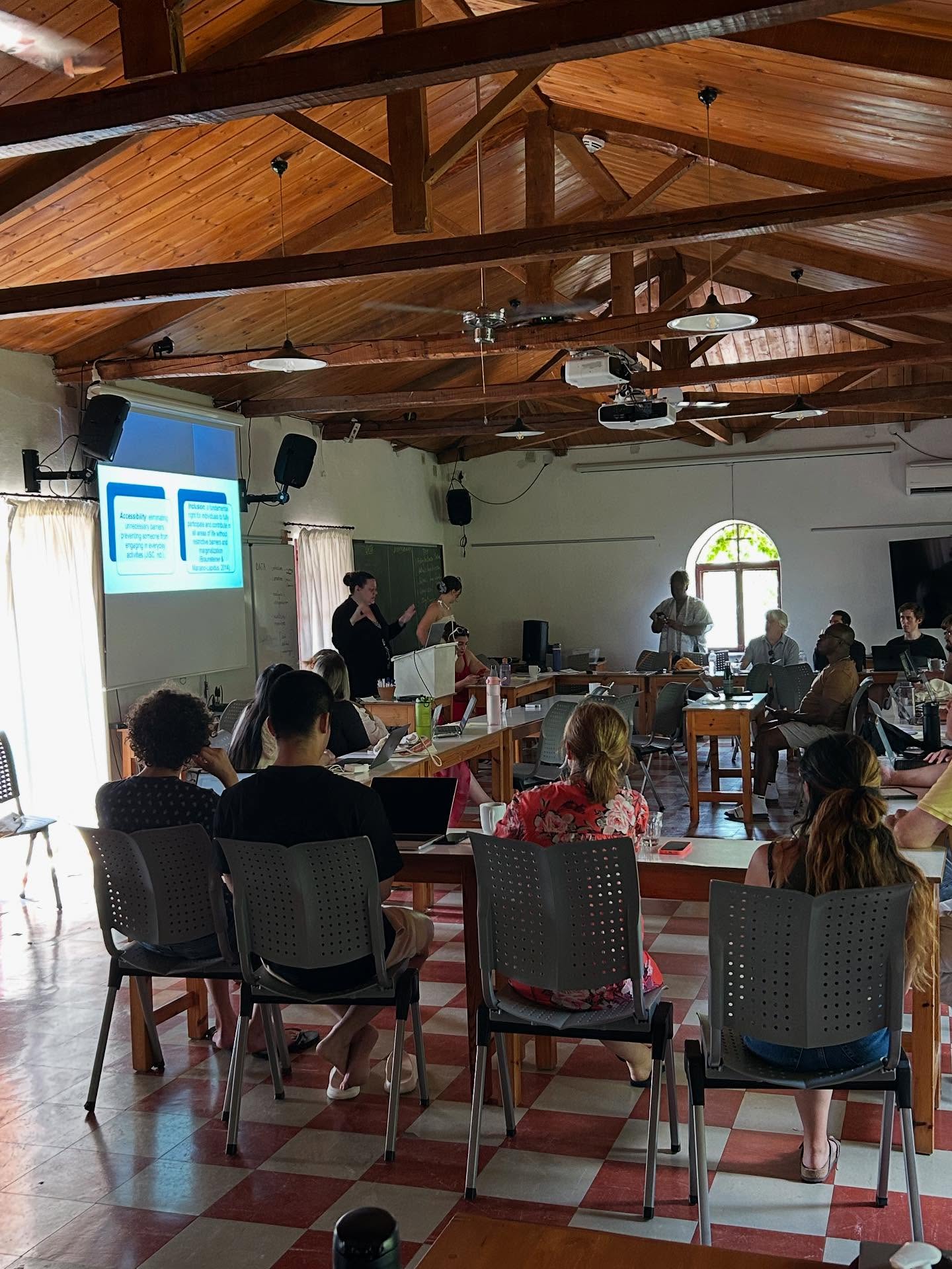 And a fantastic week comes to a close with singing and sharing stories... We wrapped up the workshop with presentations and innovative ideas on #digitalhistory for a future #timemachine project of #Lesvos 🇬🇷 Now, it's an early goodbye for some. Thank you, Uni Luxembourg 🇱🇺 , for inviting us, to our friends from Agder 🇳🇴 for the thought-provoking discussions, our friends from the U of Athens 🇬🇷 for sharing your rich culture through music and dance, and to the staff at Metochi for your unwavering support. We gained invaluable knowledge and had an amazing time.