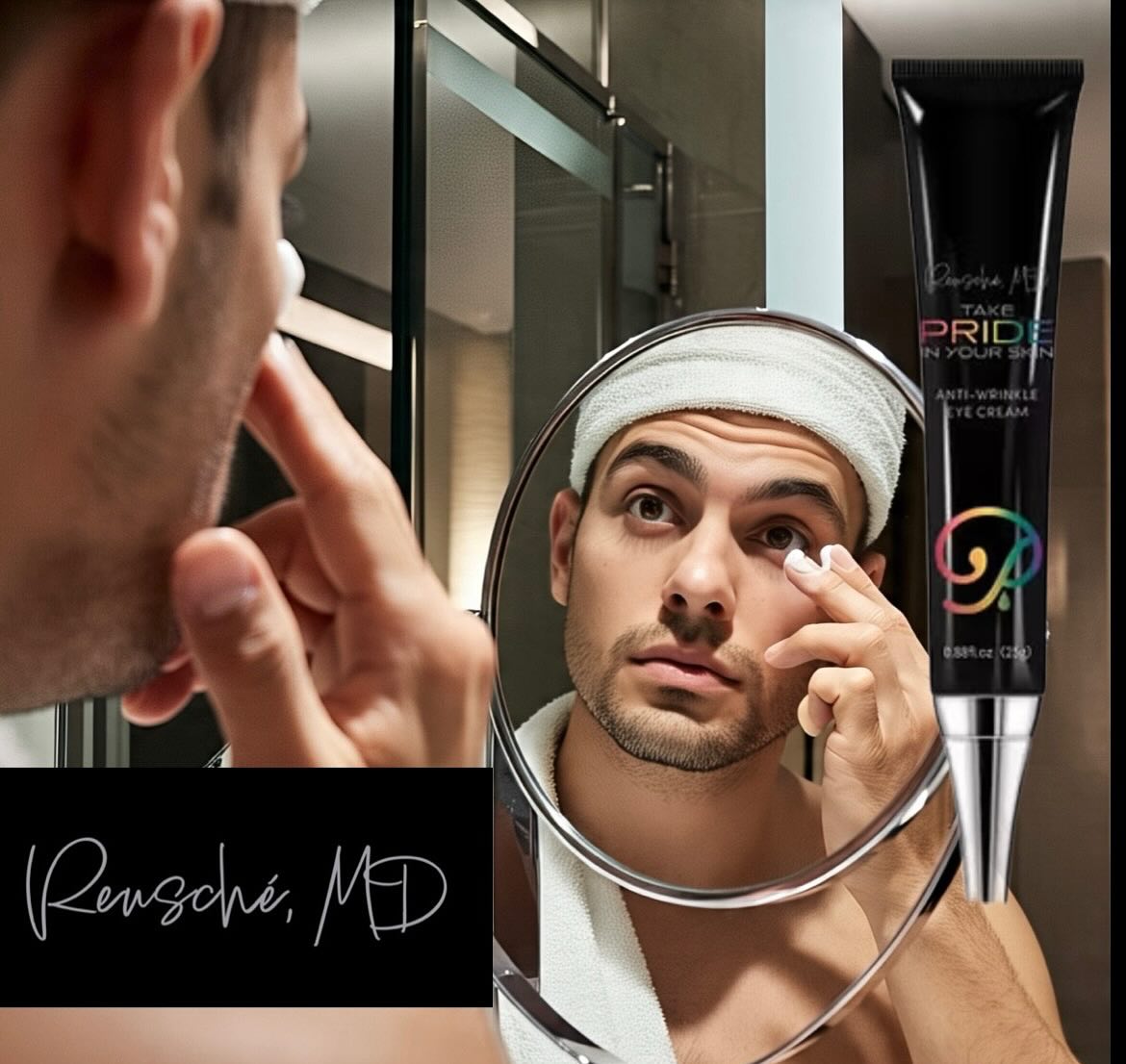 Who says men shouldn’t take care of their skin! Skincare for all! ReuscheMD under eye cream keeps men and women looking youthful preventing dark circles, under eye bags, and wrinkles. Get yours today at ReuscheMD.Com #ReuscheMd #SkinCare #AntiAging #HPR