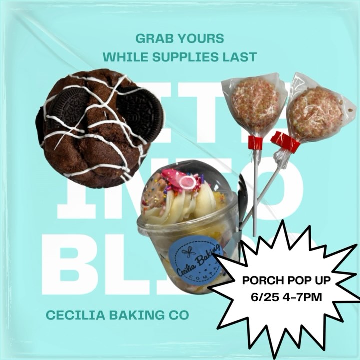 PORCH POP UP!
Wednesday 6/25 4-7pm. Come and grab some yummy treats to sweeten your “hump day”!
Address is 1103 Broadway Street, Prairie Du Sac