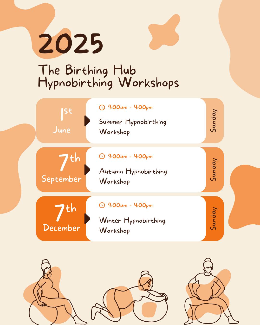 I am back!!
𝗛𝗲𝘆 𝗽𝗿𝗲𝗴𝗻𝗮𝗻𝘁 𝗠𝗮𝗺𝗮! 👋
Looking to feel calm, confident, and so ready for birth?
Join me at one of The Birthing Hub's Hypnobirthing Workshops in 2025! 🧡
✨ 7th September – Autumn Workshop
✨ 7th December – Winter Workshop
🕘 9:00am – 4:00pm
📍 In-person, relaxed & empowering
Let’s ditch the fear and embrace birth with confidence.
DM me or head to www.thebirthinghub.co.uk to book your spot! 💌
#Hypnobirthing #TheBirthingHub #PositiveBirth #PregnancySupport #CalmBirth #EmpoweredBirth #PregnancyWorkshops #BirthPreparation #2025Mama #PregnancyJourney