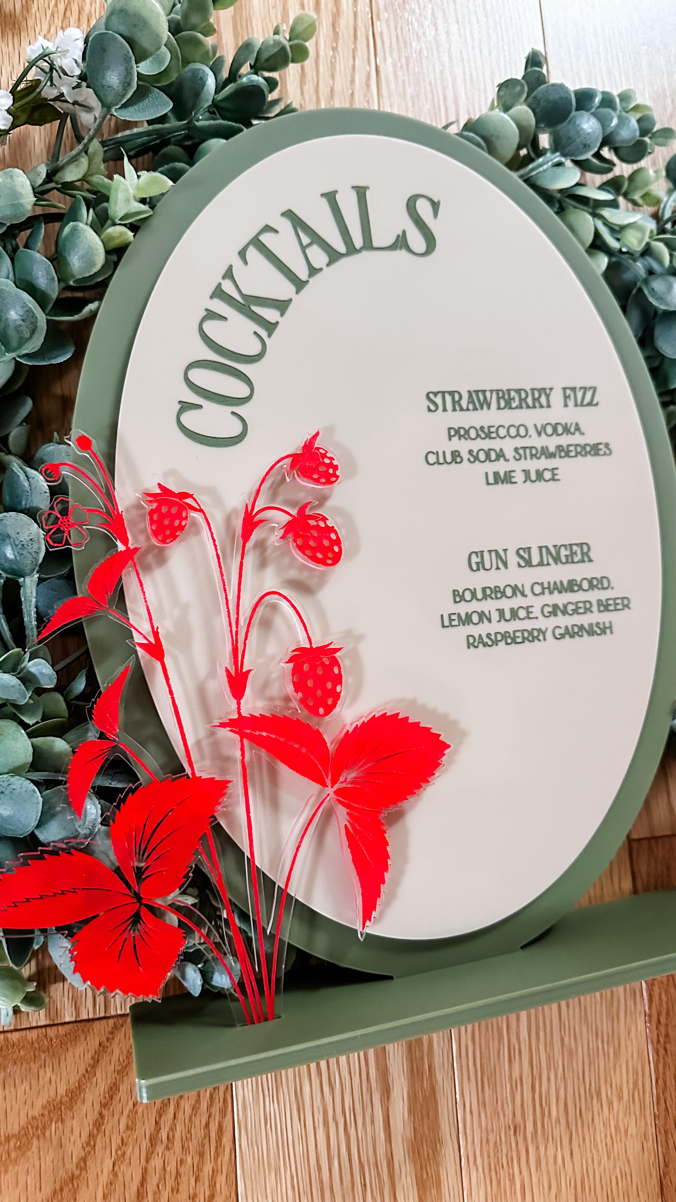 That feeling when your nails perfectly match your signage😍
These cutie strawberry cocktail signs were designed by @paperrefinery 🍓
✨DETAILS: 1/4” matte olive backer, 1/8” matte warm latte, and clear acrylic from @cmbacrylic. Engraved and cut on my @thunderlaserusa
#lasercutting #laserengraving #thundernova #thundernova51 #wedding #weddingsigns #weddingdecor #cocktailsign #barmenu #strawberry #eventdecor #acrylic #designhousebybrittany