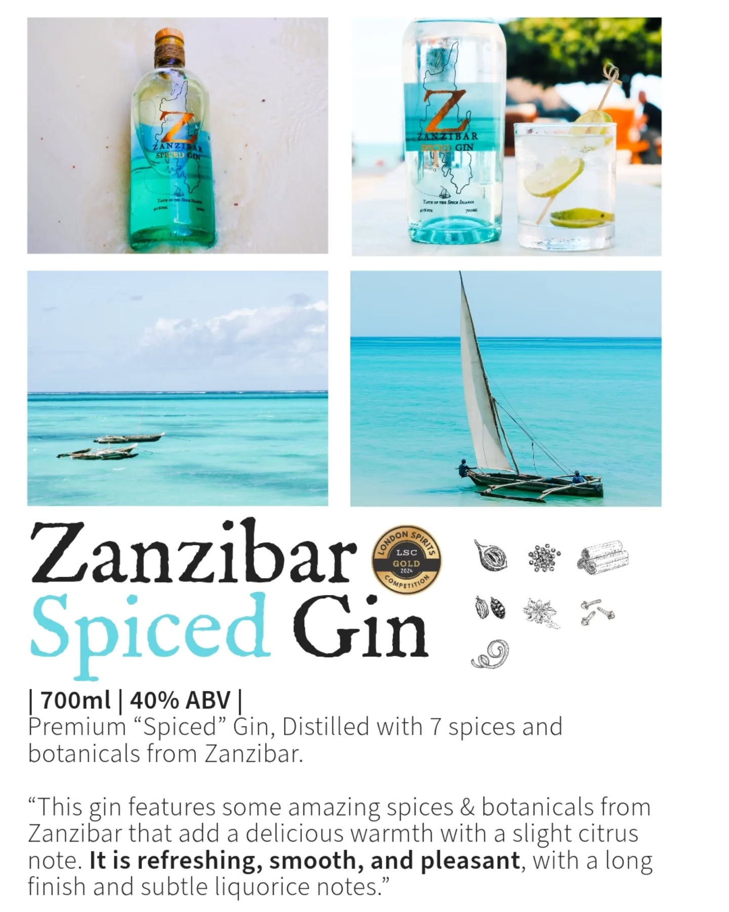 Zanzibar Spiced Gin โ a premium craft gin distilled with spices sourced only from Zanzibar, once a key hub of the global spice trade! ๐ด
Our gin is a real Taste of the Spice Islands, blending spices, flavour, and island soul in every drink. ๐ถ๏ธ๐๐บ
๐
Proud winner of a Gold Medal at the London Spirits Competition, our gin brings the bold, exotic flavours of Zanzibar to you - wherever you are ๐๏ธ
๐น๐ฟ Available in Zanzibar through @veritaszanzibar
๐ฌ๐ง In the UK, find us on Amazon and Master of Malt or our website
๐ Elsewhere? Check our other shipping options, or send us a DM!
#ZanzibarSpicedGin #TasteOfTheSpiceIslands #Zanzibar #CraftGin #VeritasZanzibar #GinLovers #LondonSpiritsCompetition #IslandBotanicals #SpiceIslandGin #SmallBatchGin #ZanzibarGin
