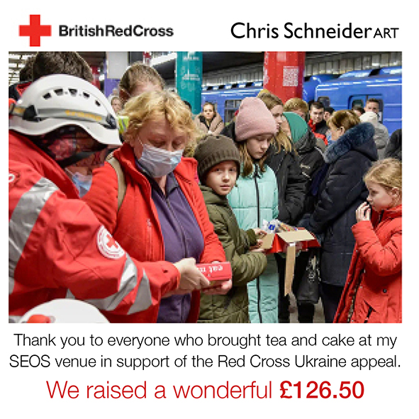 A big thank you to everyone who brought tea and cake at my SEOS venue in support of the Red Cross Ukraine appeal. We rasied a wonderful £126.50.
@seopenstudios
#sussexartist #sussexhandmadeuk #southdownartists #uckfield #sussexart
x