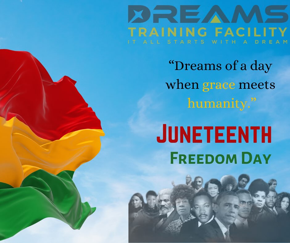 Happy Juneteenth from the Dreams Family ✊🏿. Enjoy today & remember we still got WORK TO DO 💯
Keep Dreaming,