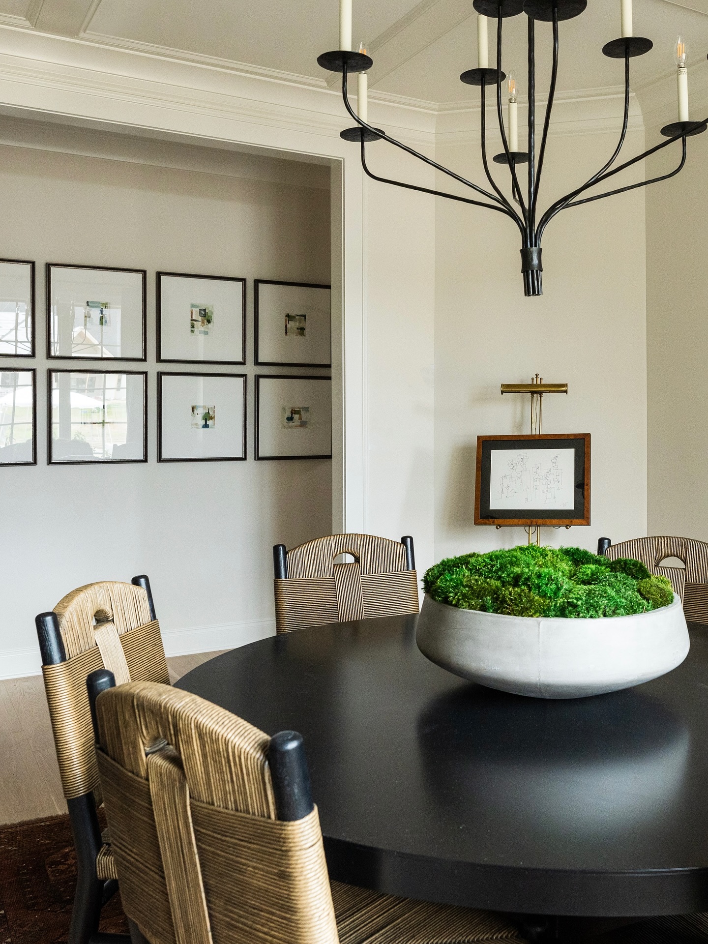 Every detail in this dining room was chosen with intention〰️from the sculptural chandelier that nods to heritage, to the rush-woven chairs that whisper of handwork and history. The centerpiece? A simple bowl of preserved moss, grounding the space in softness and stillness. Because we believe a dining room should feel like a gathering place, not just a showpiece.
Builder: @dickensbuilt
Photography: @jennifer.saltsman.photography
#diningroom #diningroomdesign #diningroominspo #diningroomdecor #customhomes #homedesign #homedesignideas #homestyle #interiordesign #interiors #interiordecor #interiordetails #home #art #interiordesigner
