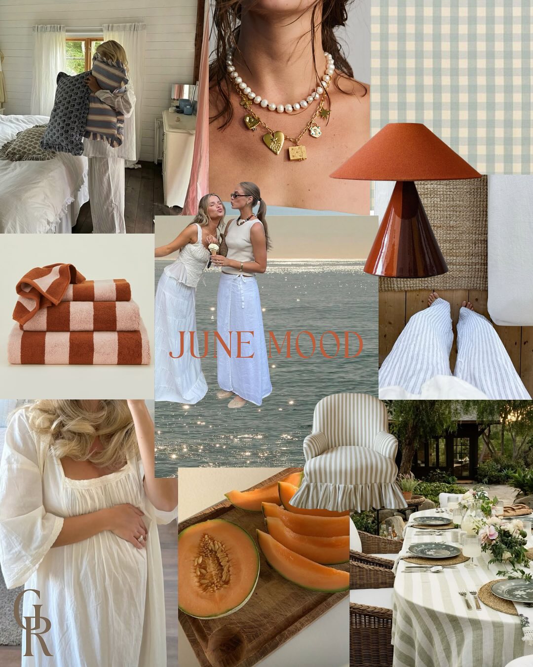 This summer’s vibe: al fresco dinners, screen-free weekends, linen pants, gingham & pearls, country concerts, fresh produce, and soaking up this long-awaited season of sun🧡
#summer #moodboard #vibe #aesthetic