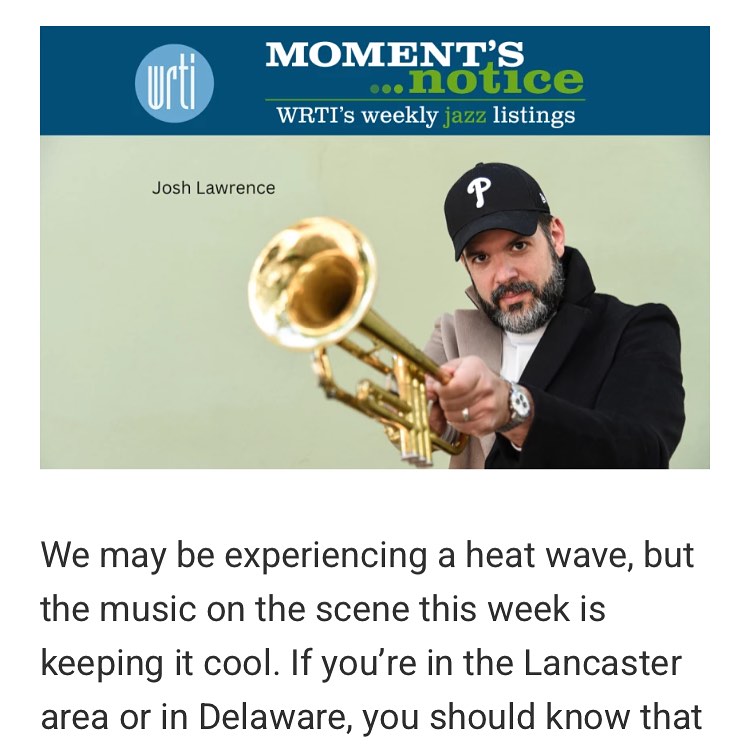 Thanks to @natechinen @wrtimusic for their spotlight on our @paintedbrideartcenter performance at @blacksquirrelclub this Saturday June 28 at 7:30 with @willie_morrisiii @_khiondrums @orrin_evans @nimrodspeaks see you there ✌️