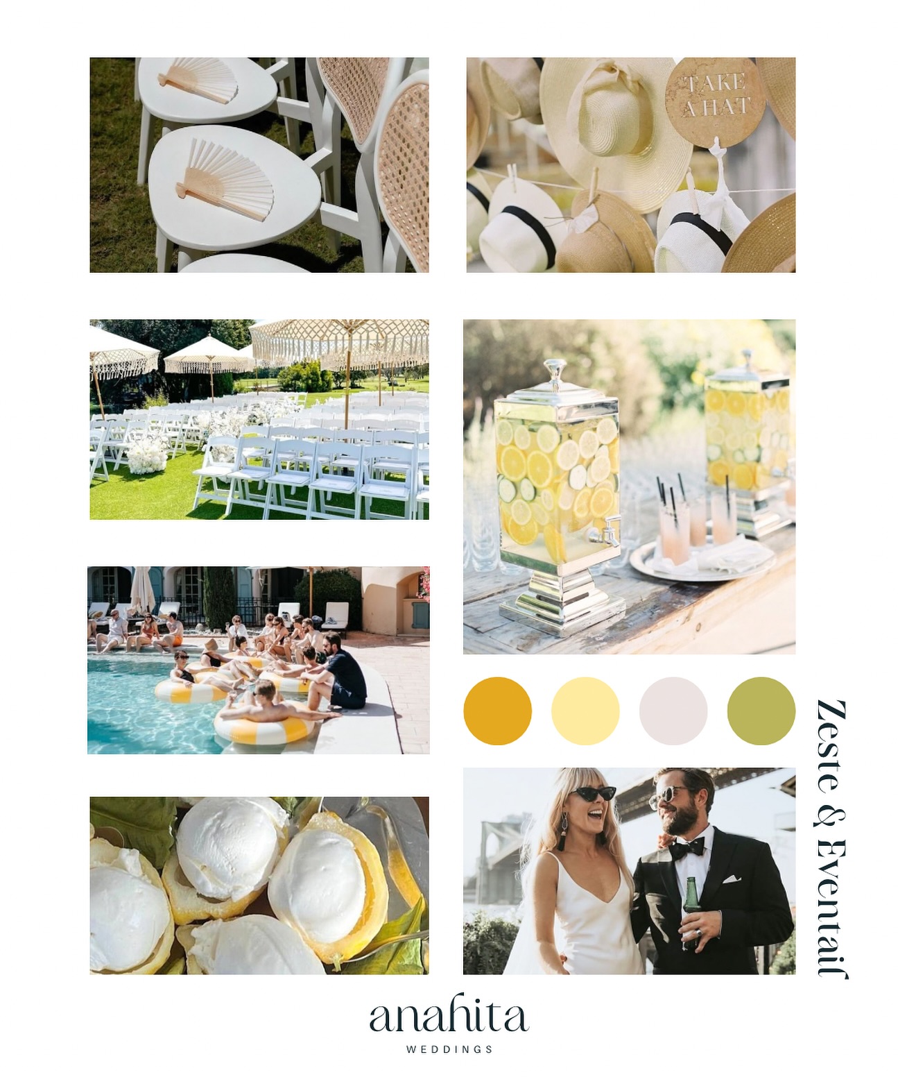Mariage en vue… et températures en folie ?
Pas de panique. On peut dire “oui” même sous 35°, sans fondre d’amour et de chaud !
Ce moodboard, c’est un mariage d’été version fraîche avec :
🍋 bar à citronnade
👒 chapeaux à disposition
🏖️ coins d’ombre
🍨 glaces au cocktail
🕶️ tenues légères
💦 plongeons improvisés en fin de journée…
Vous vous mariez dans les semaines à venir ? Ou à une date où la canicule pourrait s’inviter ?
Voici quelques réflexes à avoir :
→ évitez les cérémonies en plein soleil à 14h
→ prévoyez de l’eau, de l’ombre, et des accessoires rafraîchissants
→ pensez à informer vos invités pour qu’ils arrivent préparés
→ et surtout, gardez tout le monde au frais jusqu’au bout de la nuit !
____________________
💌 Besoin de plus d’astuces pour organiser un mariage cool (dans tous les sens du terme) ? Écrivez-moi, je suis là pour ça.
Sources photos : Pinterest (tags sur le post)
#mariageete #summerwedding #canicule #quecalor #moodboardmariage #inspirationmariage #conseilsmariage #mariagecitron #mariage2026 #bridetobe2026 #weddingmoodboard
