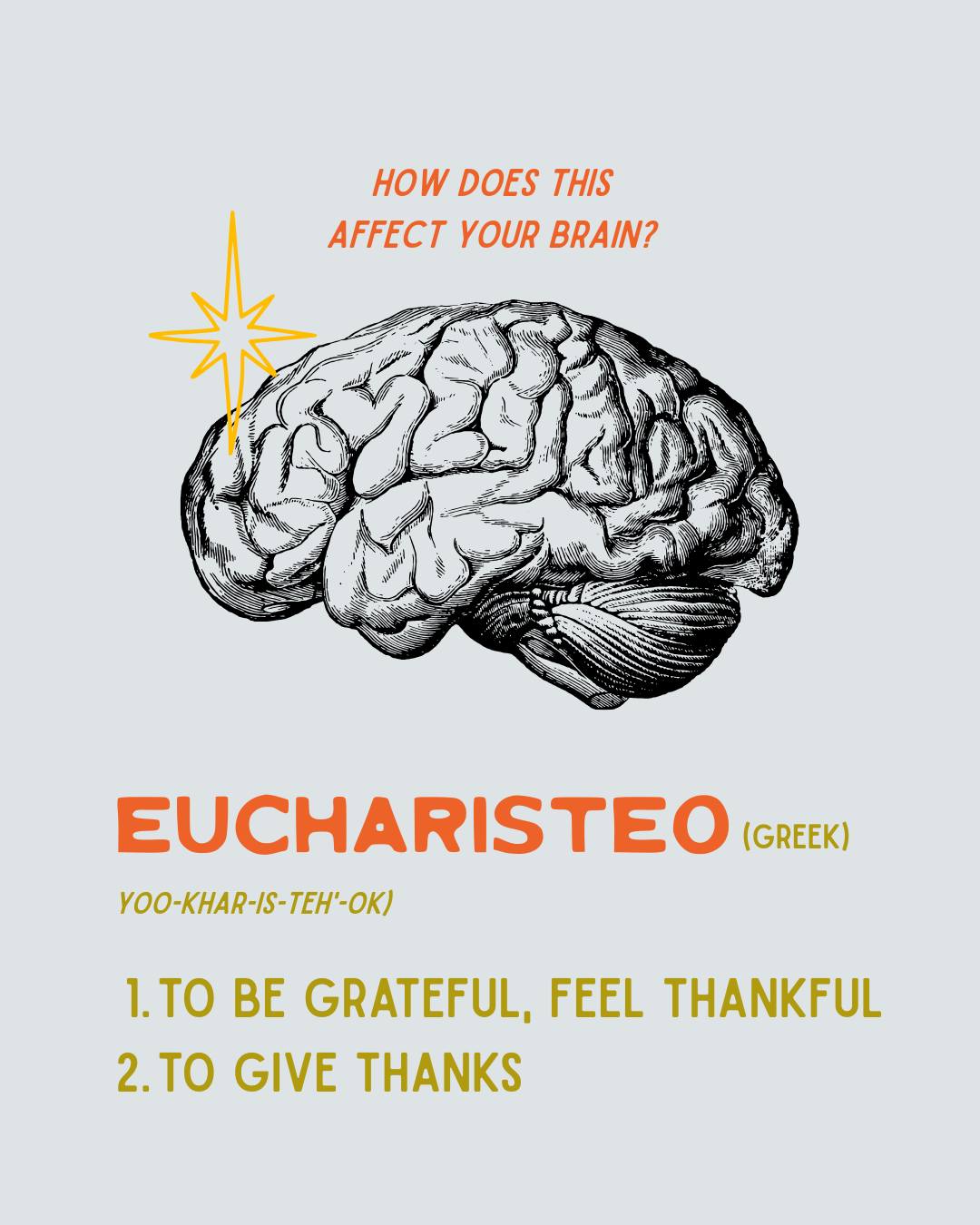Eucharisteo — that’s just a fancy word for grateful.
Here’s the thing: gratitude isn’t just some feel-good vibe. Science shows it literally changes your brain chemistry. When you’re grateful, your body releases oxytocin — aka the “love hormone” — the stuff that helps us connect and feel close to others.
There was this study where people wrote down stuff each week for 10 weeks. One group wrote about what they were grateful for, another focused on daily annoyances, and the last wrote about whatever came to mind. Guess who came out happier, healthier, and more optimistic? Yep, the gratitude crew.
So, here’s my challenge to you: start naming out loud the things you’re thankful for — even if you don’t feel it right away. Sometimes, saying it out loud wakes up that grateful heart.
You deserve to live a life that feels a little lighter, a little brighter. Try it. Start today.
What’s one thing you’re grateful for right now? Drop it in the comments — let’s build that good energy together. 🙌✨