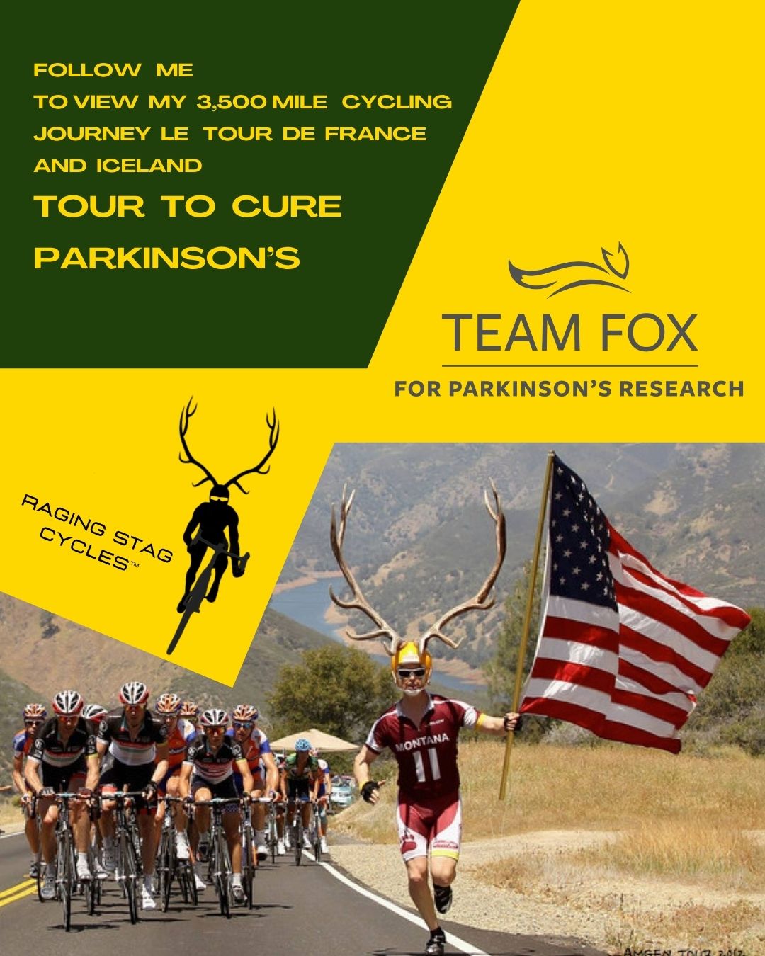 🚴♂️ Follow my journey!
I’m cycling 3,500 miles — from the legendary Le Tour de France route and Iceland — to raise awareness and funds for Parkinson’s research.
This ride is dedicated to a cause that means a lot to me: supporting the incredible work of the Michael J. Fox Foundation.
Proud to be riding with @teamfoxmjff 💛
📲 Follow my page to view updates, photos, and stories from the road. Let’s pedal for a purpose!
#TeamFox #ParkinsonsAwareness #BikeForACure #TourDeFranceToIceland #3500MilesForHope #GoTeamFox
#Parkinsons #RagingStagCycles #RagingStag
