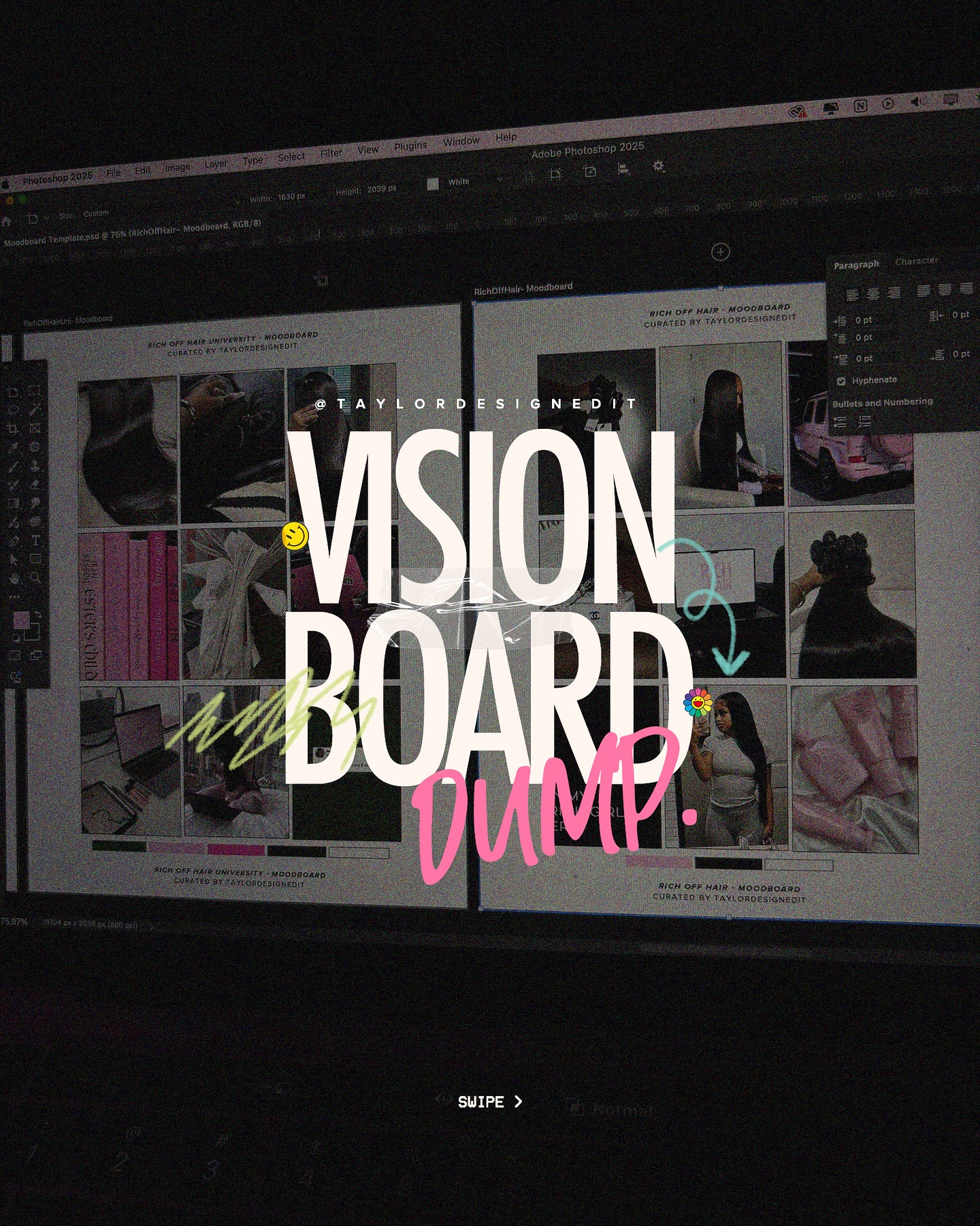 vision-board dump from recent client branding suites — once the logos are finalized, this is where the vision really locks in.
the vibes, the mood, the aesthetic — all wrapped up into one cohesive board that reflects the full identity we built together! 🎀
because once your branding is done, you need to see it in motion. how it looks, how it feels, how it shows up everywhere!
these boards aren’t just pretty—they help my clients feel confident, aligned, and clear on how to show up with their brand every single time, with ZERO hesitation!
so for the girlies who’ve had all the ideas but didn’t know how to pull it together: this is what bringing your vision to life actually looks like.
let’s design something unforgettable— visit our website for all the details on how to work with us ⮕
message me for any questions ⤷ ♡
🎀 info@taylordesignedit.com
✧ www.taylordesignedit.com