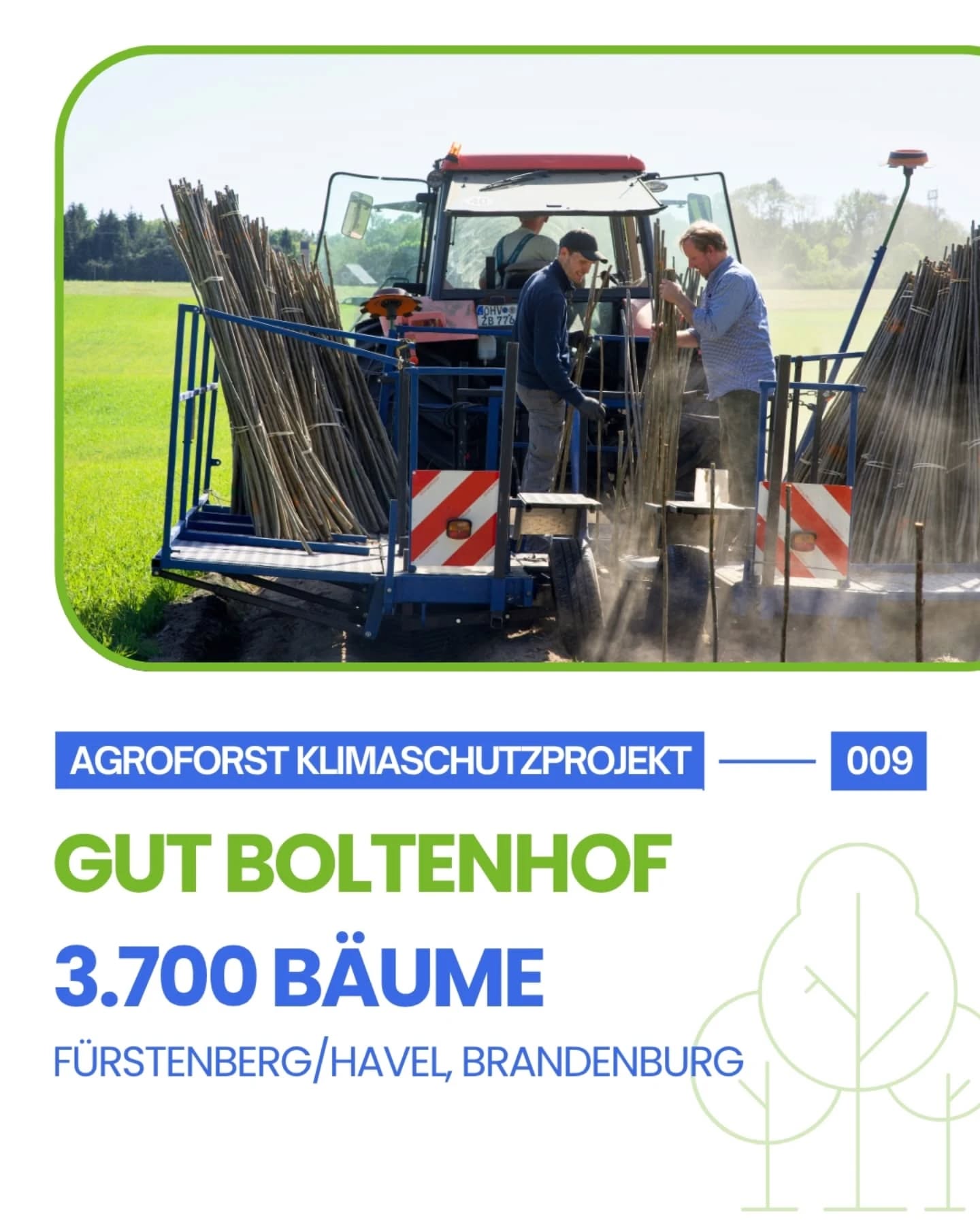 🙌🌱 Alle guten Dinge sind sechs und wir packen nochmal 3.700 Bäume für den #Klimaschutz oben drauf. Unser sechstes Agroforstprojekt des Jahres haben wir auf den Flächen des @gut_boltenhof realisiert
🌳 3.700 schnellwachsende Pappeln
🌳 14,9 Hektar Agroforstsystem
🌳 20 Tonnen CO₂Bindung pro Jahr
🌳 430 Tonnen CO₂ Bindung über die gesamte Projektlaufzeit
🌍🔥 Mit dem Klimawandel muss sich das Gut Boltenhof den Herausforderungen der Zukunft stellen und die gepflanzten #Agroforstsysteme sind ein wichtiger Baustein. Für Landwirt Jan-Uwe Riest liegen die Vorteile von #Agroforst auf der Hand: Durch die Pappeln steigert sich die Humusbildung auf den sandigen Böden und es wird eine größere Schattierung der Ackerflächen erreicht. Dadurch wird auch der Wind reduziert und die Äcker sind in Summe kühler.
🌾 🤝Das Gut Boltenhof liegt in der mecklenburgischen Seenplatte, nahe Fürstenberg/Havel. Jan-Uwe und Andrea Riest verstehen ihren Betrieb nicht nur als landwirtschaftlichen Betrieb, sondern als lebendigen Ort der Begegnung und des Lernens. Das Gut verfolgt einen ganzheitlichen Ansatz, bei dem regionale Wertschöpfung und soziales Engagement Hand in Hand gehen. Dies umfasst biologische Landwirtschaft, Viehzucht, Hofladen, Gastronomie und Übernachtungsmöglichkeiten.
🐄🐔 Neben ökologischem Landbau mit z.B. Winterroggen und Kleegras setzt der Betrieb auf artgerechte Tierhaltung mit viel Auslauf für Mutterkuhherde, Esel, Ziegen, Hühner, Gänse und Schweine. Zusätzlich werden verschiedene Bildungsangebote wie Workshops und Führungen organisiert.
💸 Finanziert wird das #Klimaschutzprojekt auf dem Gut Boltenhof durch Spenden oder den Erwerb von Klimaschutzleistungen - jeder Betrag hilft, die Agroforstsysteme zu finanzieren und somit schnell und langfristig CO₂ zu binden.
🙌 Jetzt unterstützen - Gemeinsam pflanzen wir Bäume! Mehr Infos über die Projekte und VIVO Carbon 👉 Link in Bio
#agroforst #agroforstsysteme #co2 #klimaschutz #umweltschutz #biodiversität #klimawandel #naturschutz #vivocarbon #regenerativelandwirtschaft #agroforestry #agroforestrysystems #biodiversity #carbonremoval @defaf_ev
@lignovis